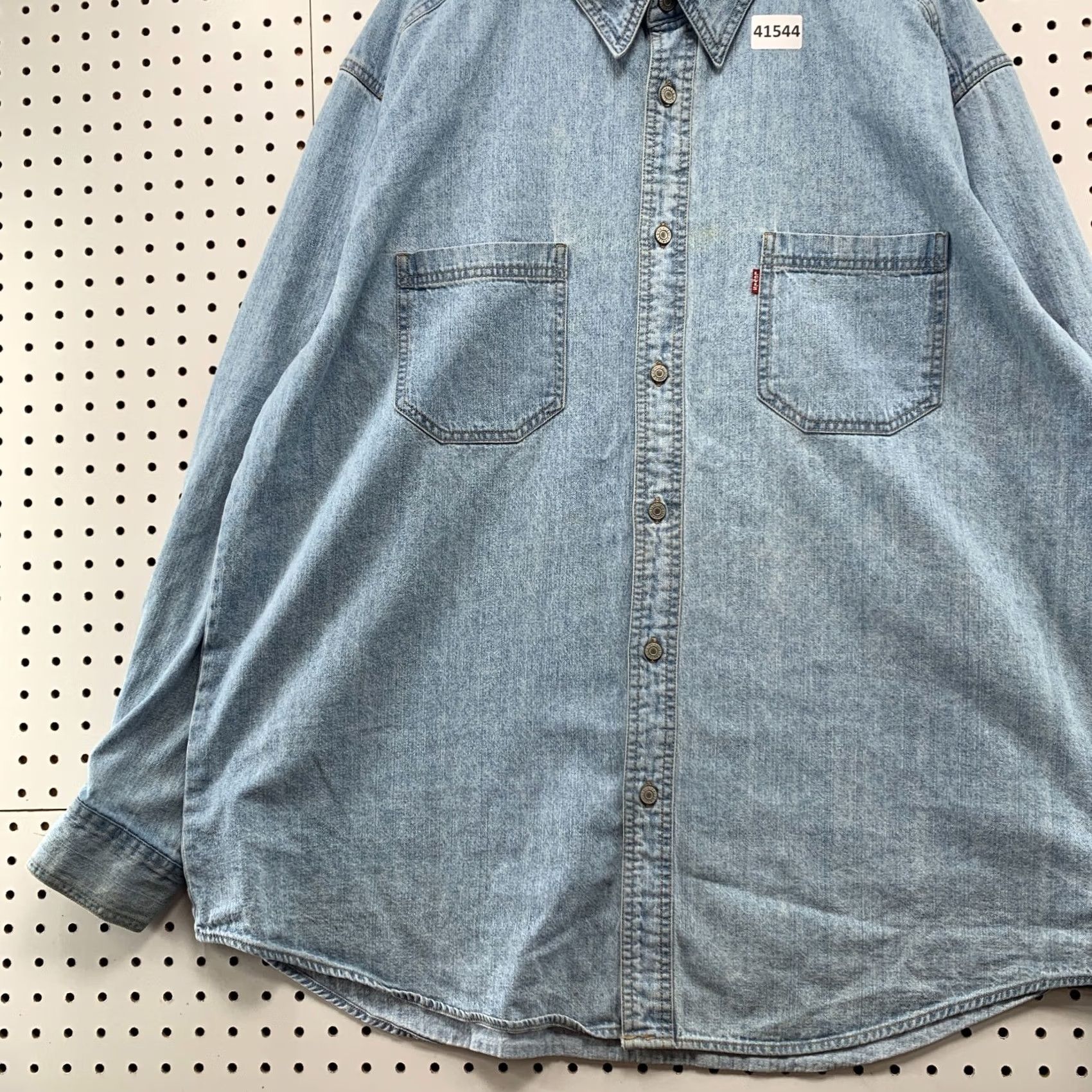 Levi's Levi's Red Tab Denim Button Shirt Men XL Blue Light Wash Western Cowboy 28x34 Size US XL / EU 56 / 4 - 5 Thumbnail