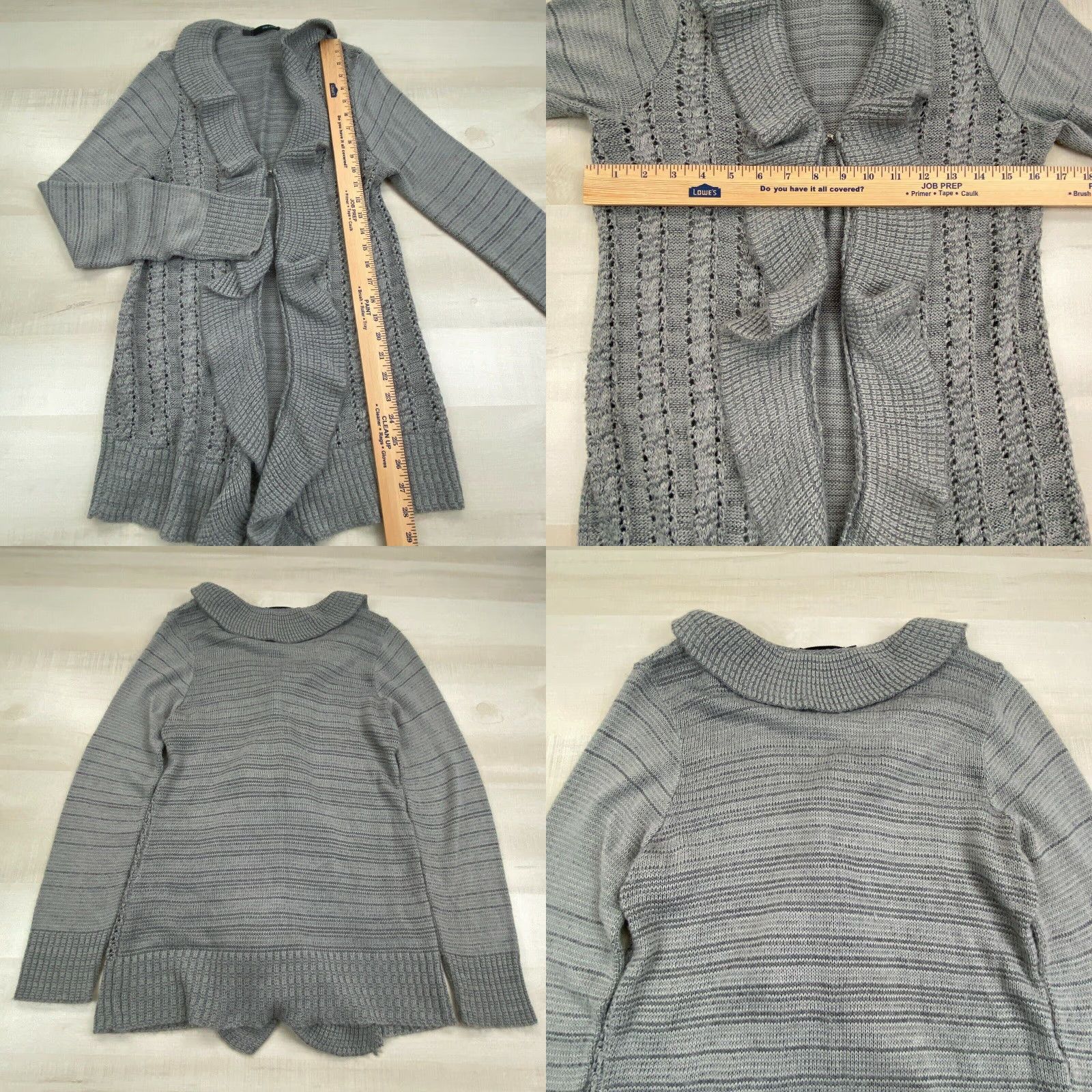 Vintage Maurices Womens Cardigan Sweater Small Ladies Long Soft Open Ruffle Size S / US 4 / IT 40 - 8 Thumbnail