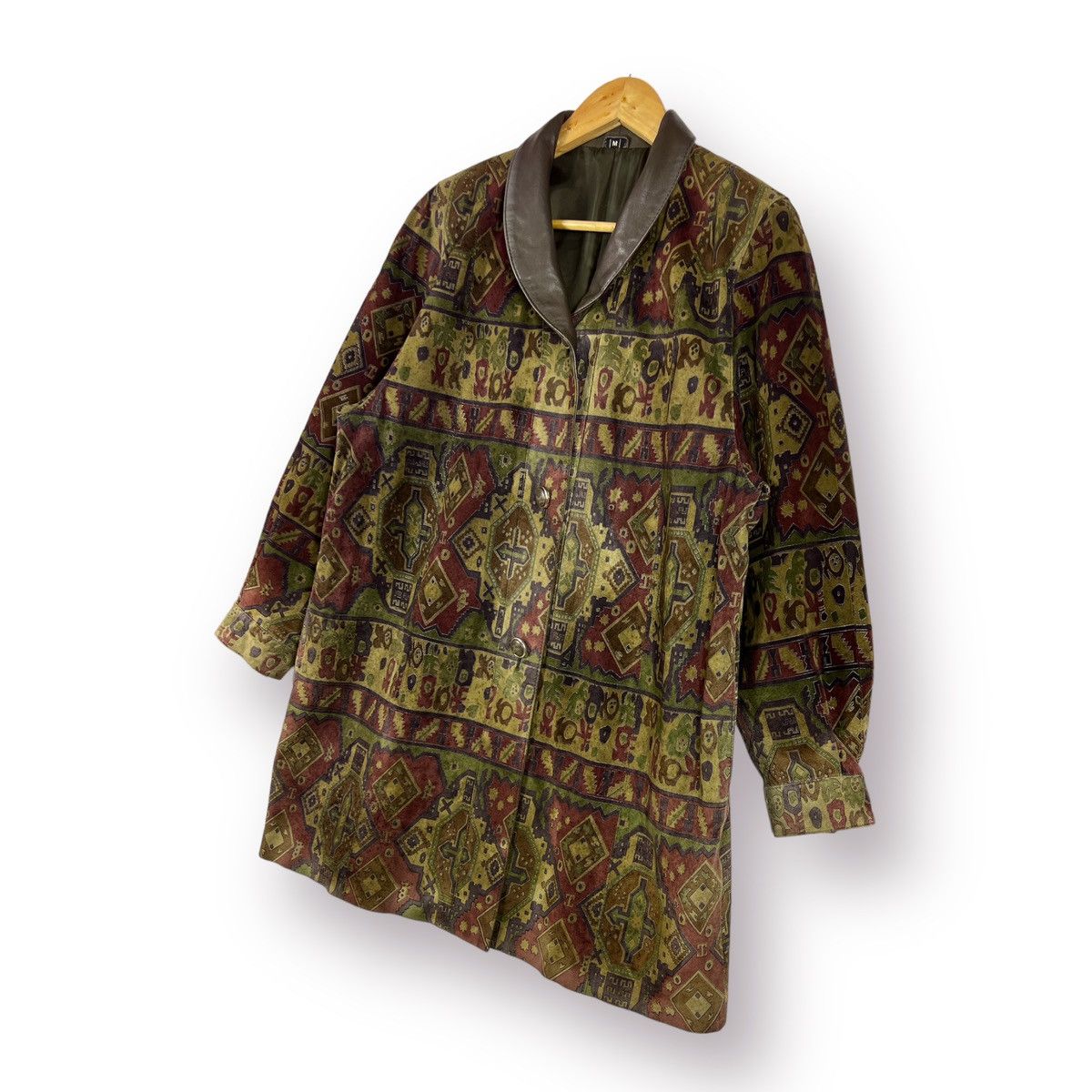 Japanese Brand 🔥 VINTAGE PARTINA ABSTRACT LEATHER OVERCOAT - M Size M / US 6-8 / IT 42-44 - 2 Thumbnail
