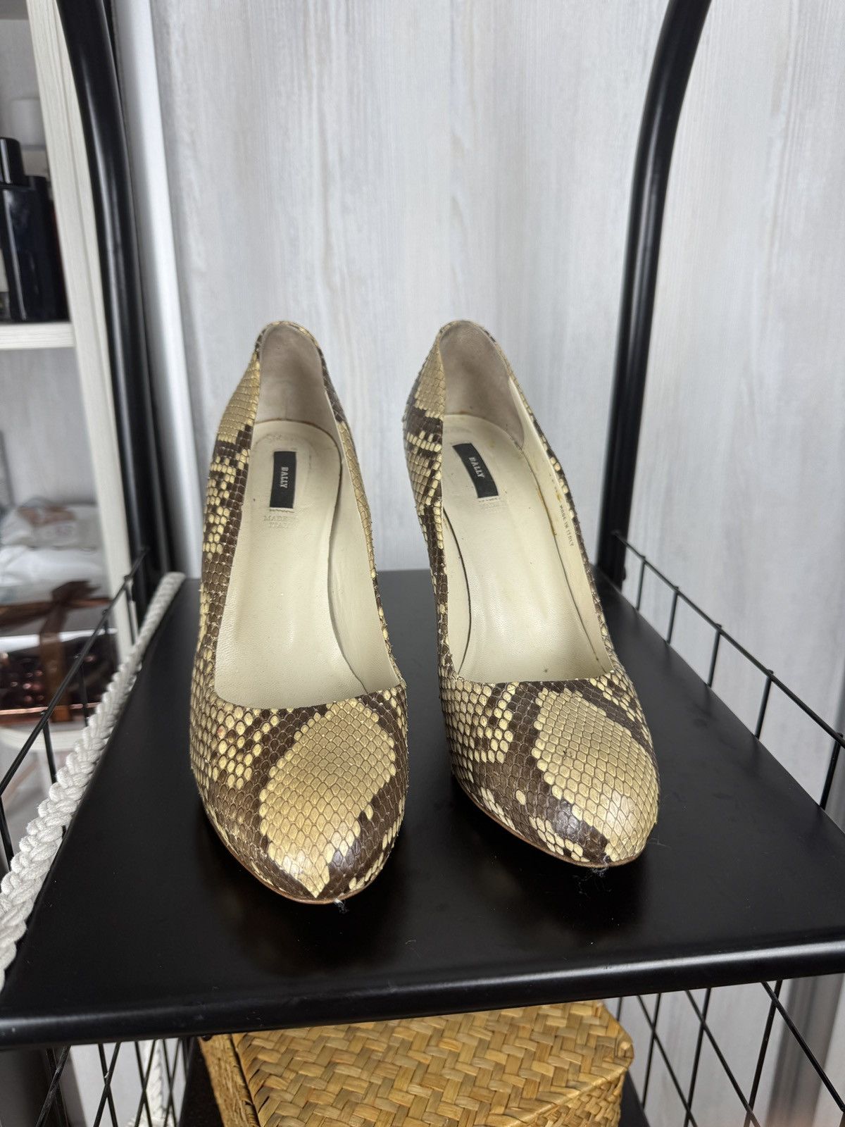 Bally BALLY Python Snake Skin Leather Pump Heels Shoes Size US 9.5 / IT 39.5 - 5 Thumbnail