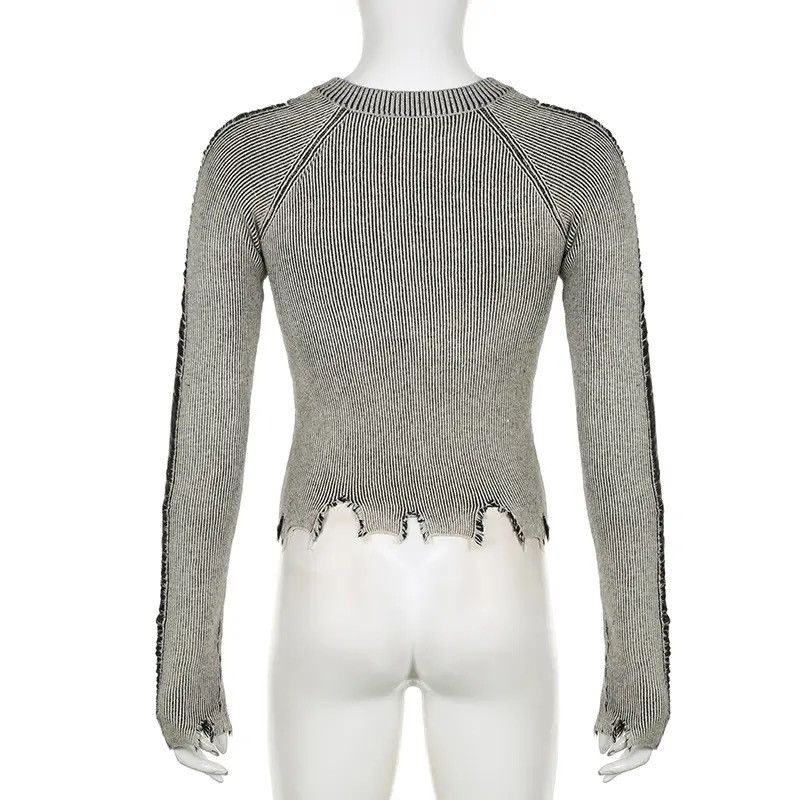 Japanese Brand Women Long Sleeve Jumpers Ripped Vintage Sweater Size S / US 4 / IT 40 - 7 Thumbnail