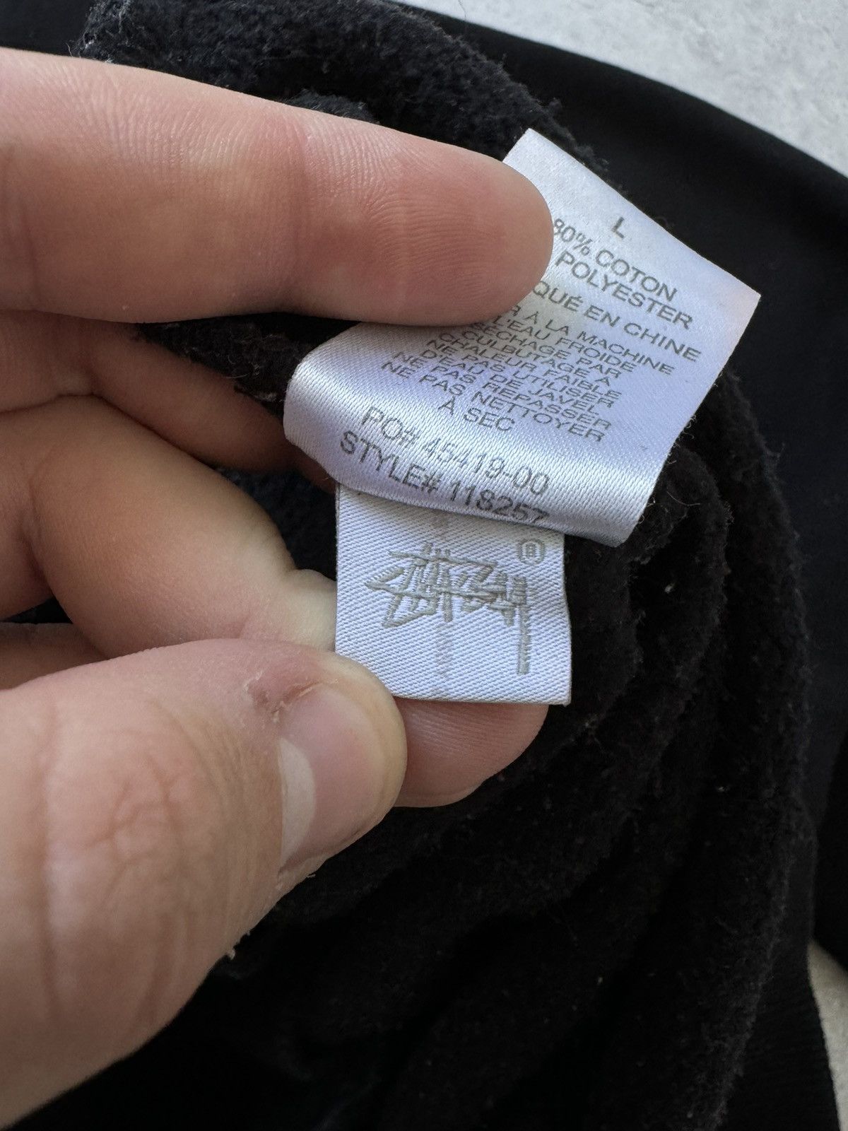 Stussy × Vintage Vintage Stussy Embroidered Shadow Applique Sweatshirt Y2K Size US L / EU 52-54 / 3 - 8 Thumbnail