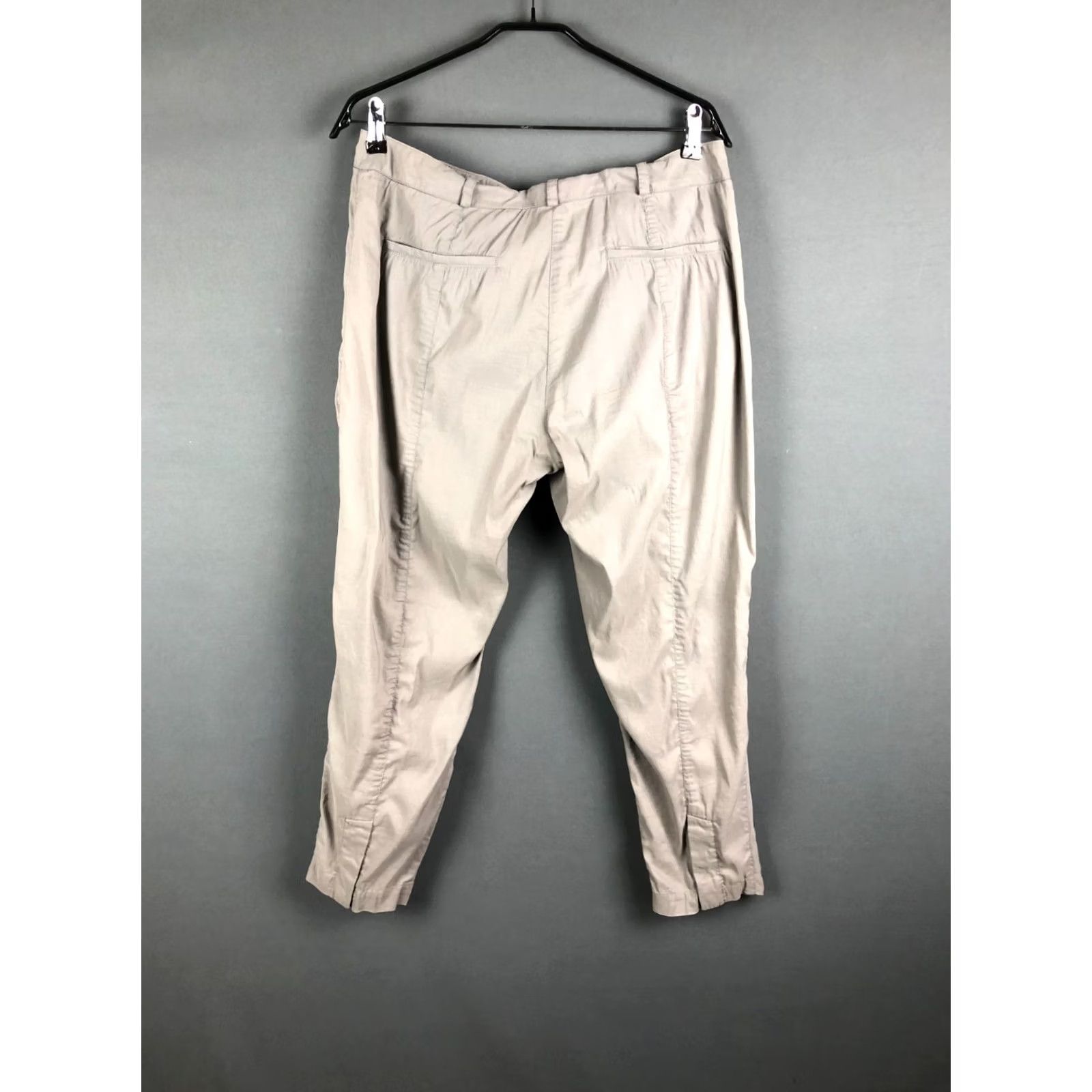 Vintage Annette Gortz Women's Pants Gray Linen Blend Size 42 Wide-Leg Size 28" / US 6 / IT 42 - 2 Thumbnail