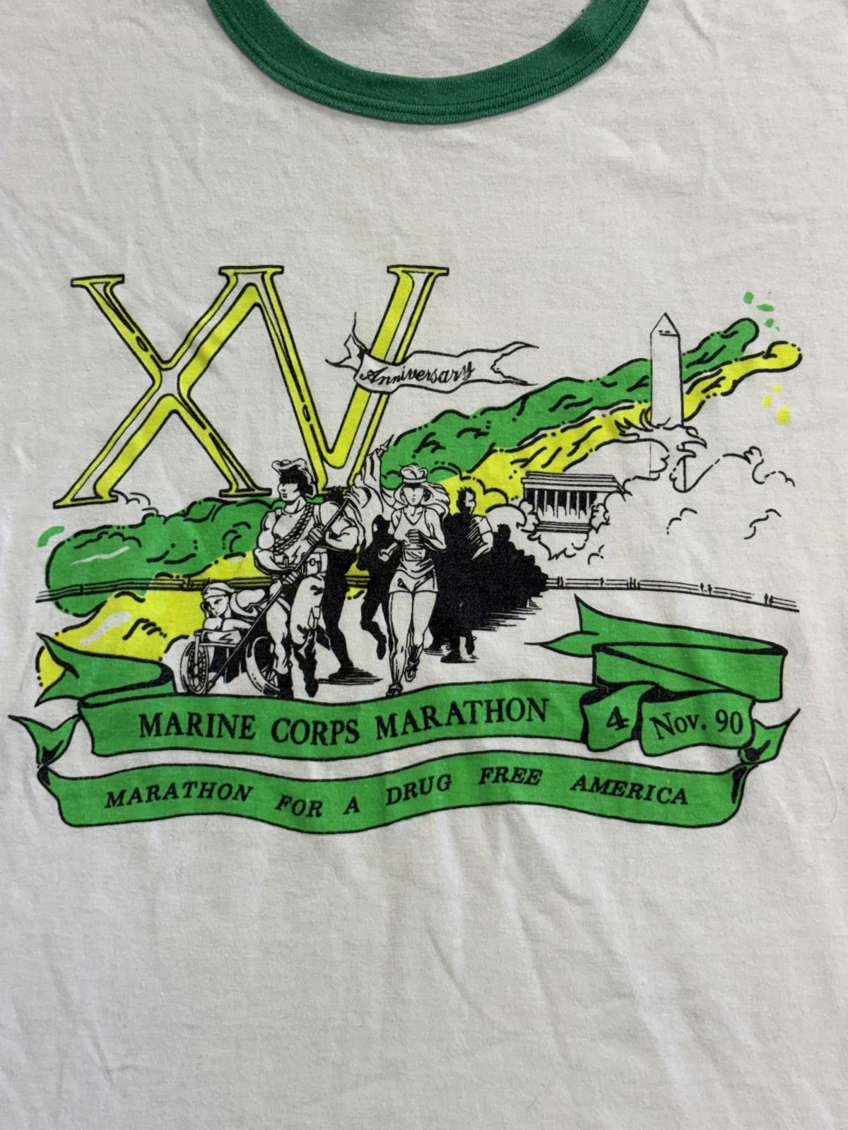 Other Vintage Marine Corps Marathon November '90 Drug Free America Size US XL / EU 56 / 4 - 3 Thumbnail