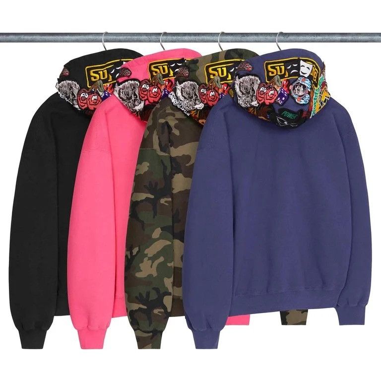 Supreme Supreme Crochet Hooded Zip Up Sweater Multicolor | Grailed