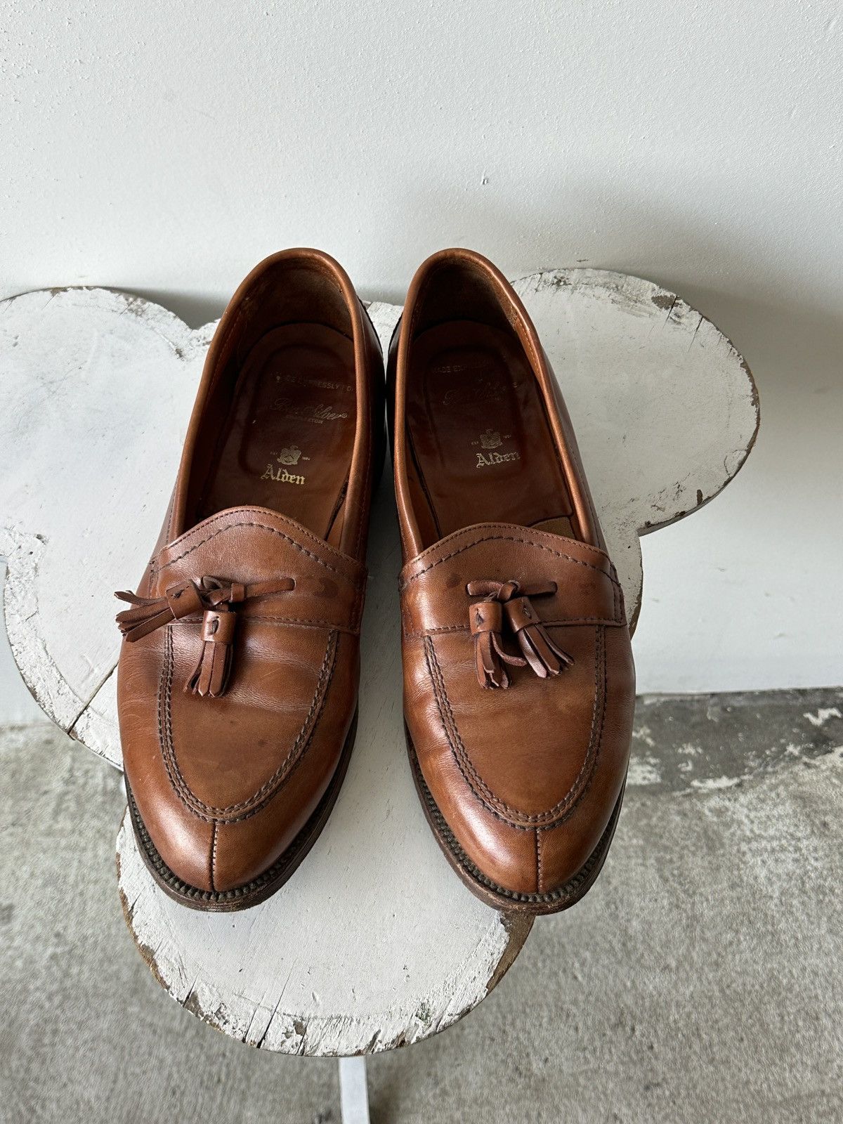 Alden Alden Tassle loafers warm brown size 10 Size US 10 / EU 43 - 2 Thumbnail
