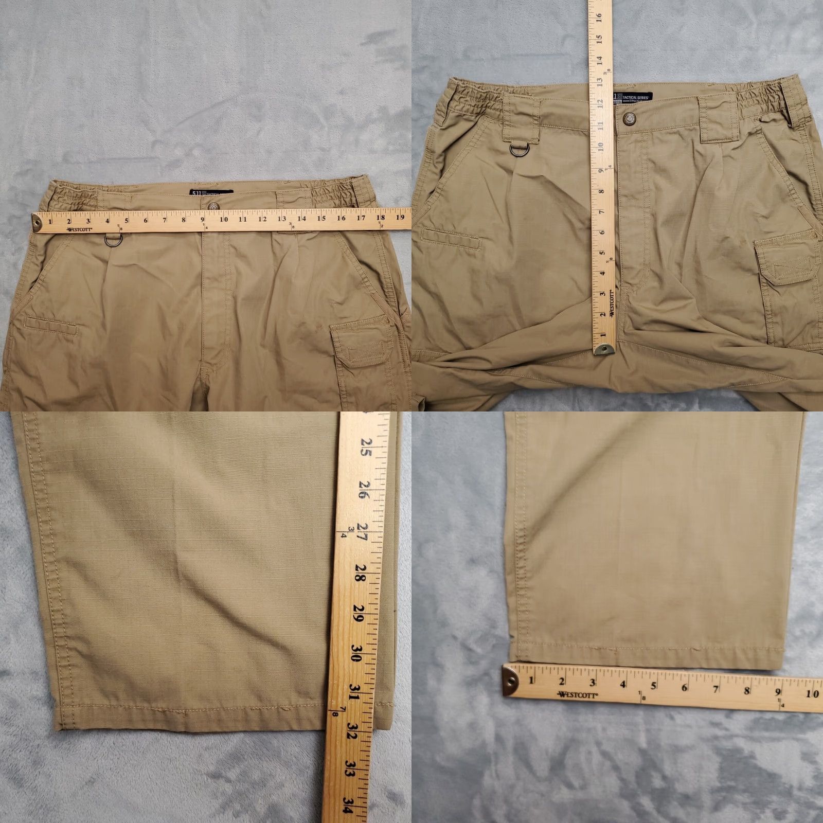 Vintage 5.11 Tactical Pants Men 36x34 Khaki Ripstop Cargo Flat Front Outdoor Utility Shirts? Size US 36 / EU 52 - 9 Thumbnail