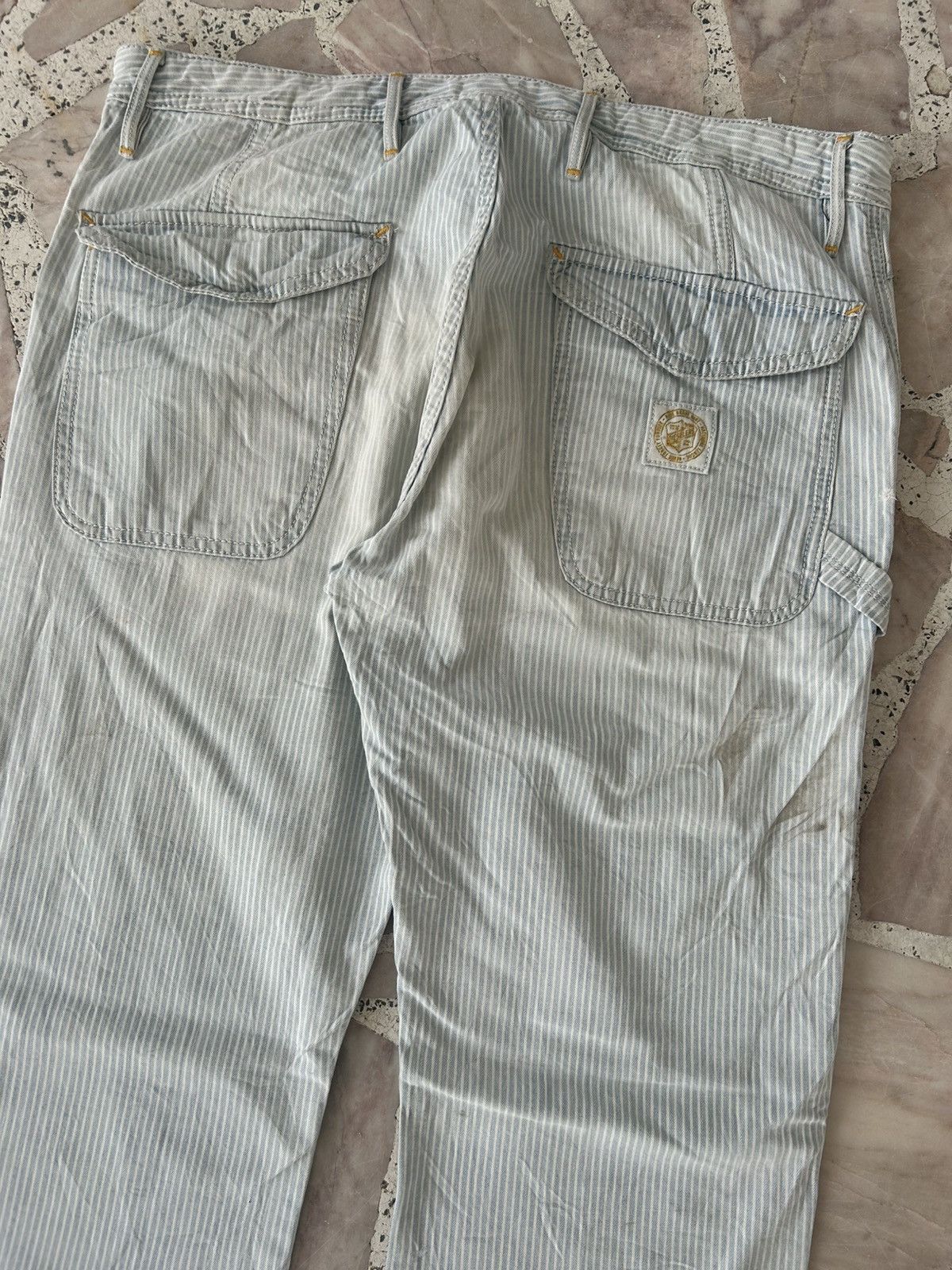 Diesel Vintage Carpenter Diesel Stripe Blue Denim Size US 31 - 11 Thumbnail