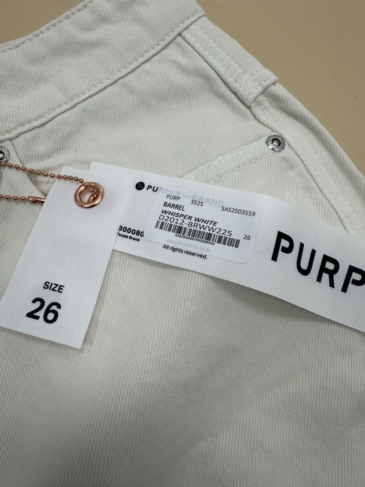 Other Purple Brand Barrel Whisper White Jeans Size 26" / US 2 / IT 38 - 2 Thumbnail