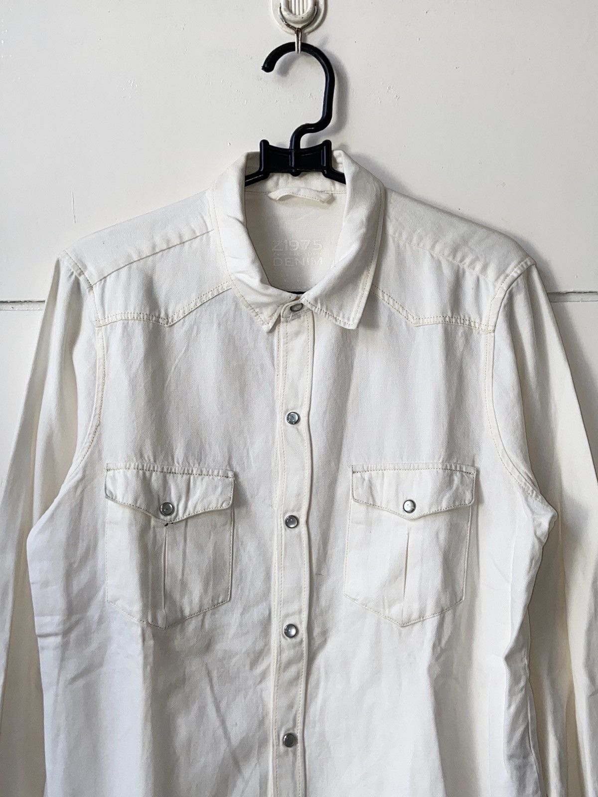Zara ZARA BASIC DENIM White Shirt Size US XS / EU 42 / 0 - 2 Thumbnail