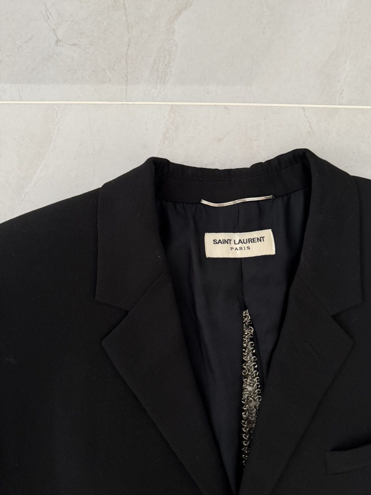 Saint Laurent Paris *RARE* Saint Laurent Paris SS14 Chain Blazer Size 48R - 5 Thumbnail