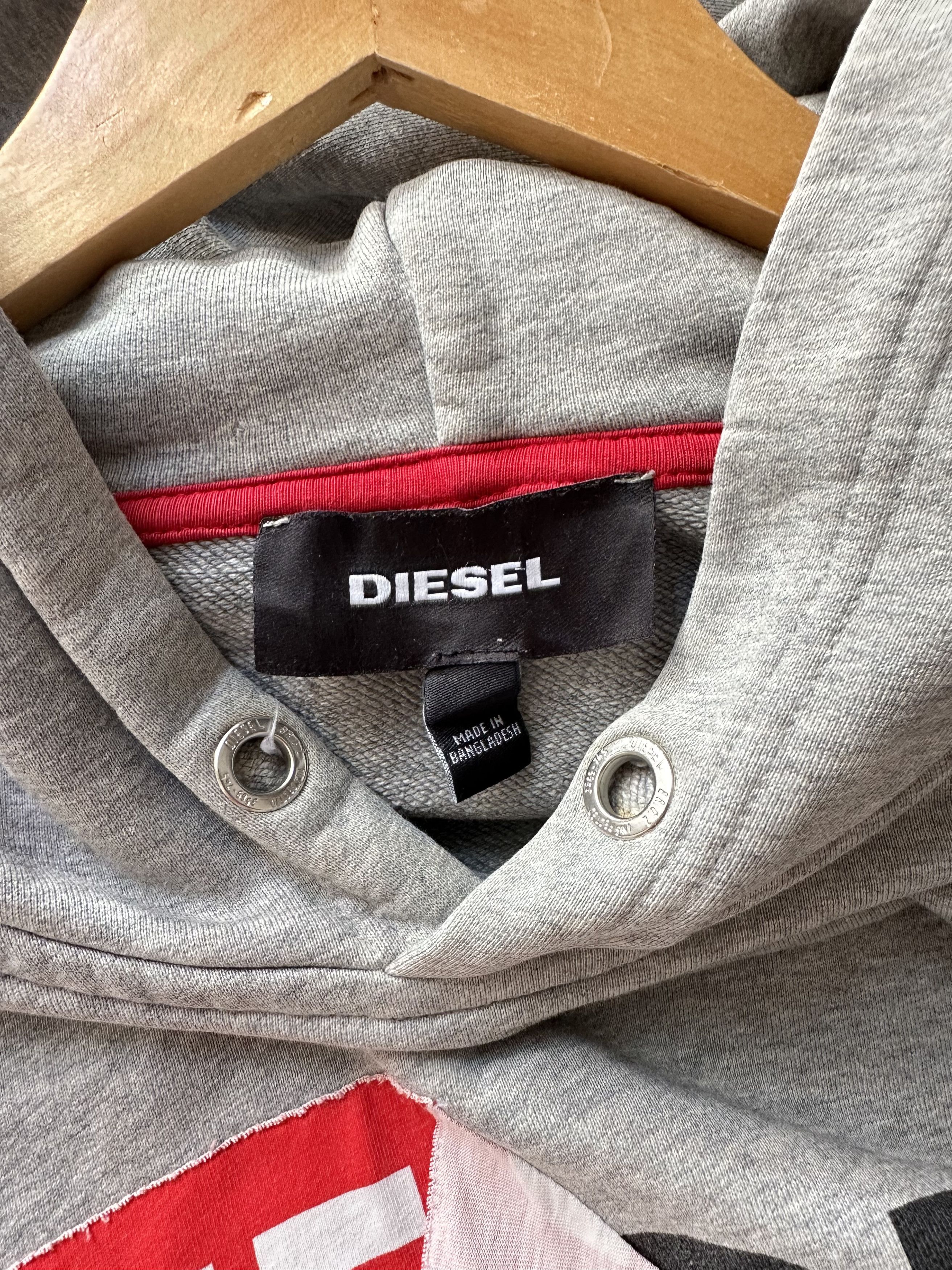 Diesel Diesel Gray Box Logo Hoodie Men's Size US XXL / EU 58 / 5 - 3 Thumbnail