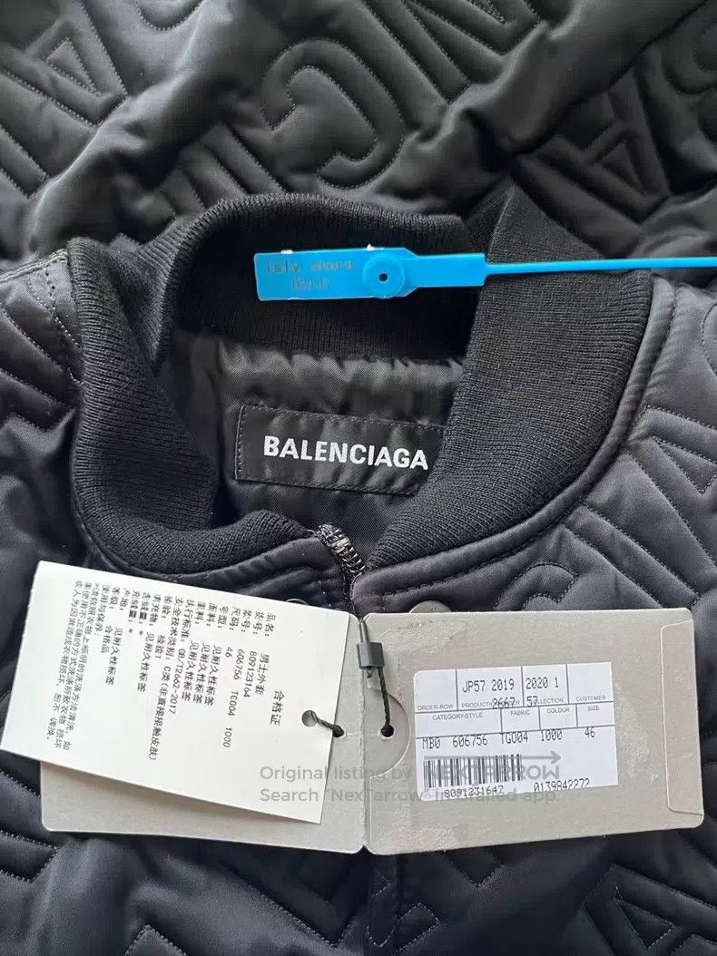 Balenciaga Balenciaga Fully Printed Logo Detail Quilted Pilot Jacket Size US S / EU 44-46 / 1 - 4 Thumbnail