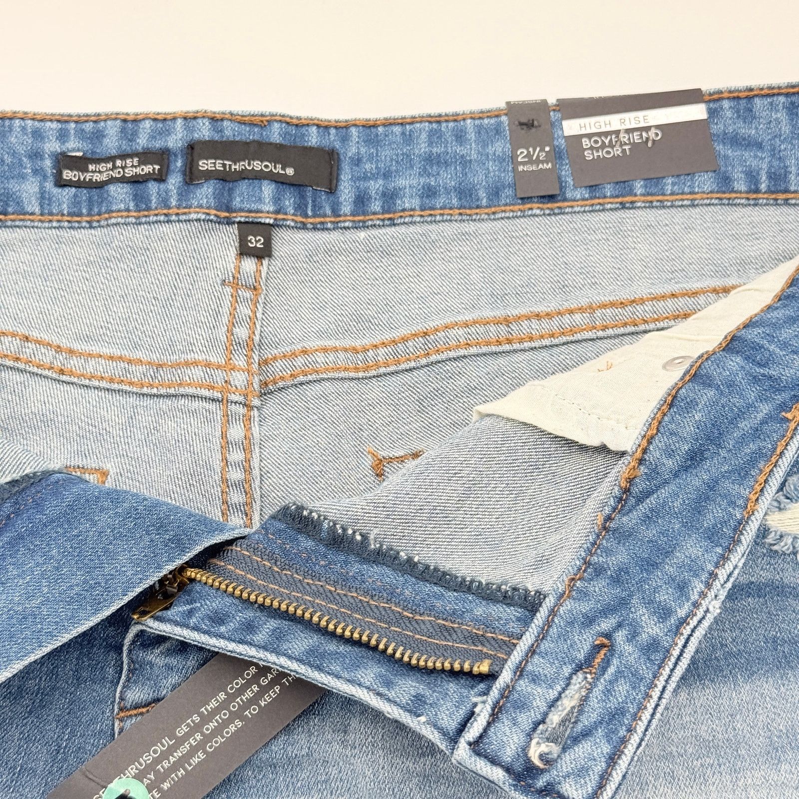 Other SeeThruSoulHigh Rise Boyfriend Shorts - Size 32 Size 31" - 5 Thumbnail