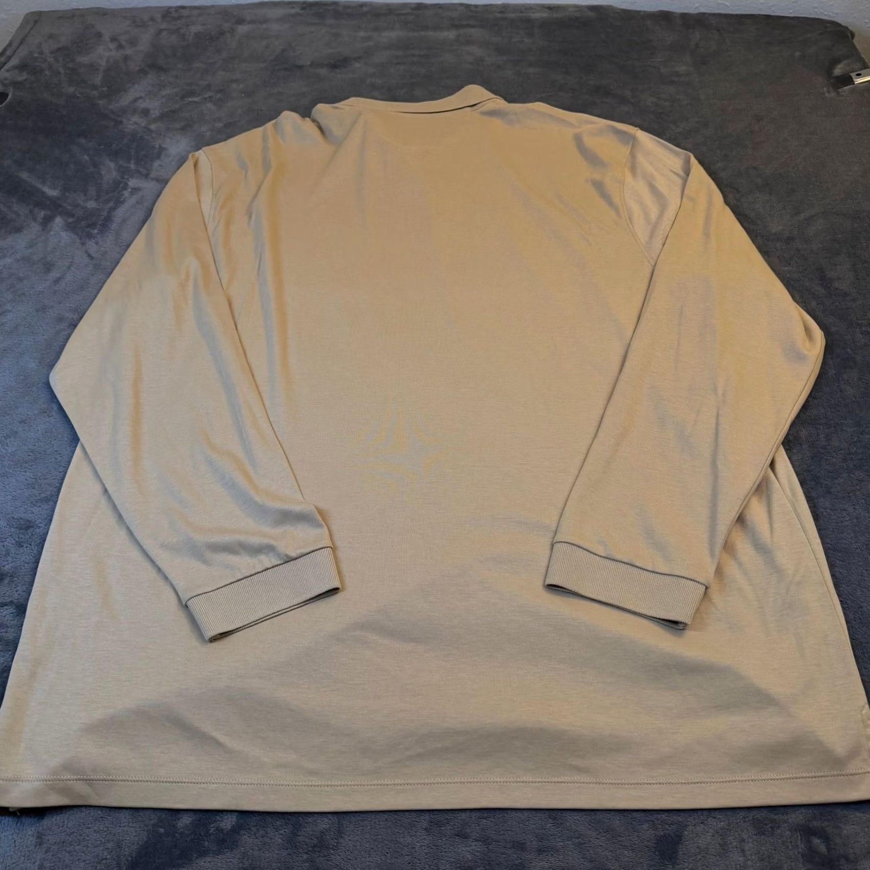 Roundtree & Yorke Roundtree & Yorke Supima Cotton Polo Shirt Mens XXL Tan Long Sleeve Ribbed NWT Size US XXL / EU 58 / 5 - 4 Thumbnail