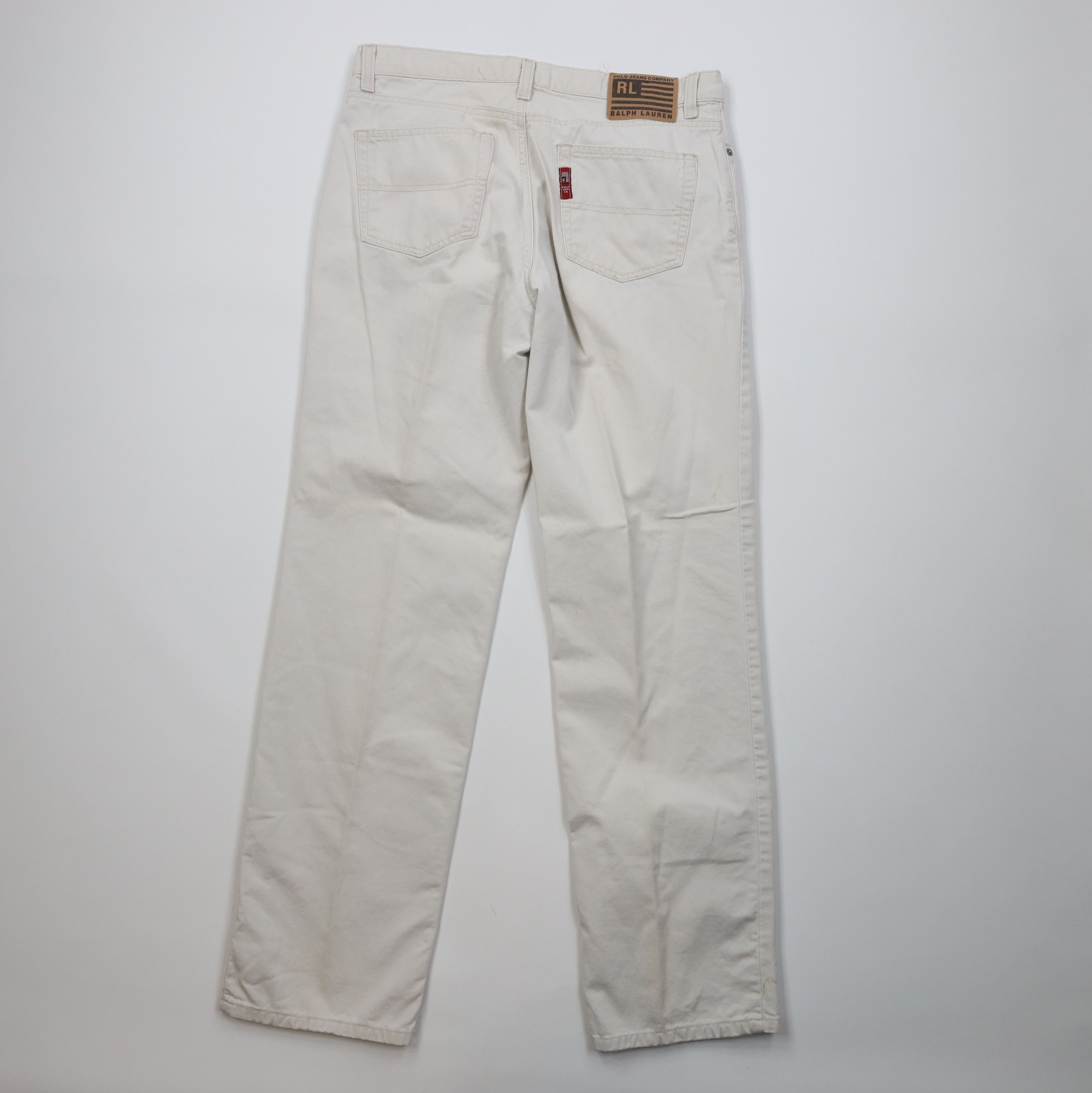 Ralph Lauren Vintage 90s Ralph Lauren Spell Out Straight Leg Pants Beige Size 32" / US 10 / IT 46 - 12 Thumbnail