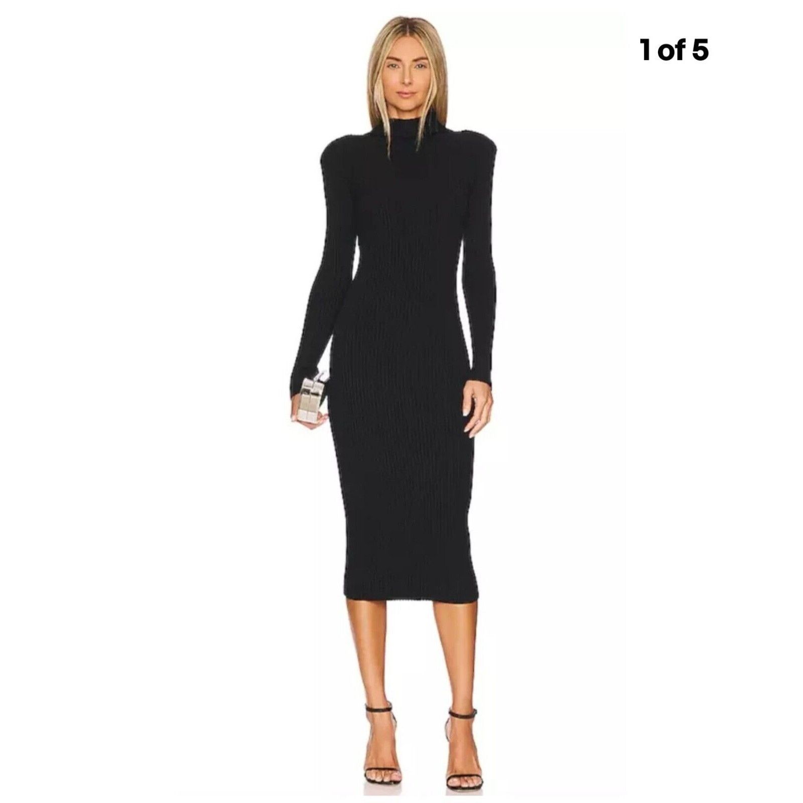 Other ASTR Abilene Long Sleeve Turtleneck Long Dress Medium Ribbed Size M / US 6-8 / IT 42-44 - 2 Thumbnail