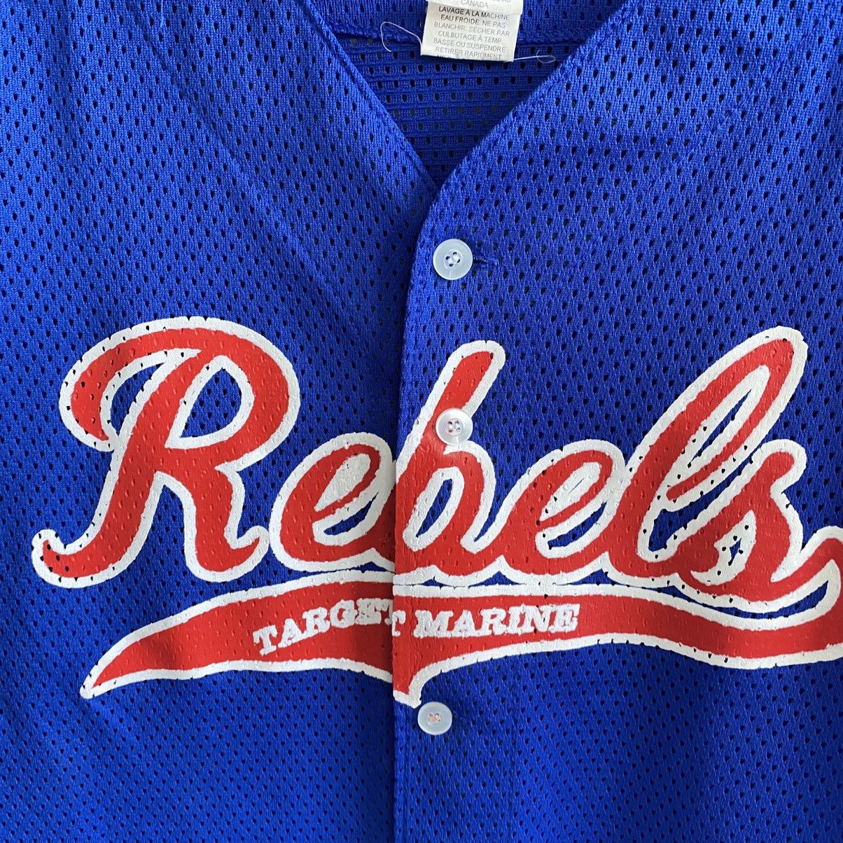 NFL Vintage Rebels Target Marine Athletic Knit Big Logo 90’s tee Size US XL / EU 56 / 4 - 3 Thumbnail