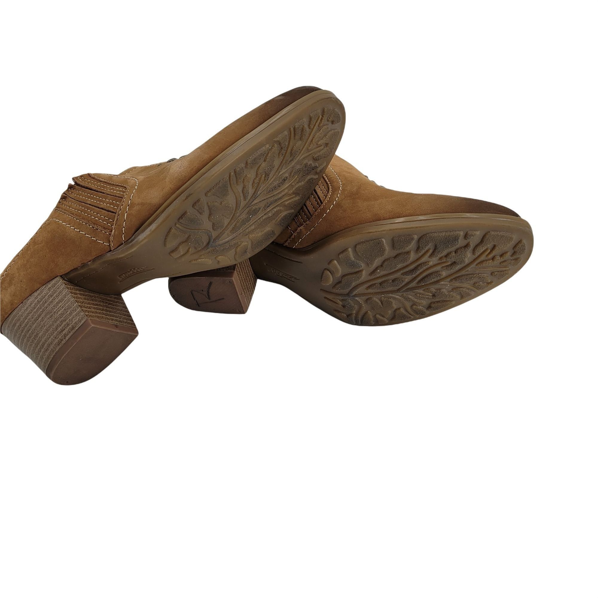 Other Earth Mendon Wide Leather Mules Sz 9D Brown Country Aged Dis Size US 9 / IT 39 - 8 Thumbnail
