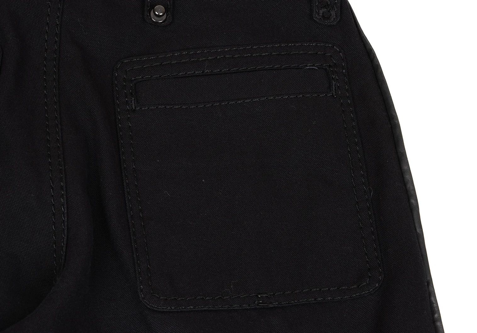 Issey Miyake Leather-Piped Canvas Pants in Black 2 Size US 32 / EU 48 - 16 Thumbnail