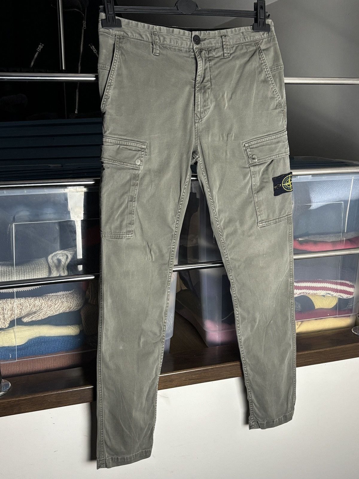Stone Island Stone Island washed green cargo pants Size US 30 / EU 46 - 2 Thumbnail