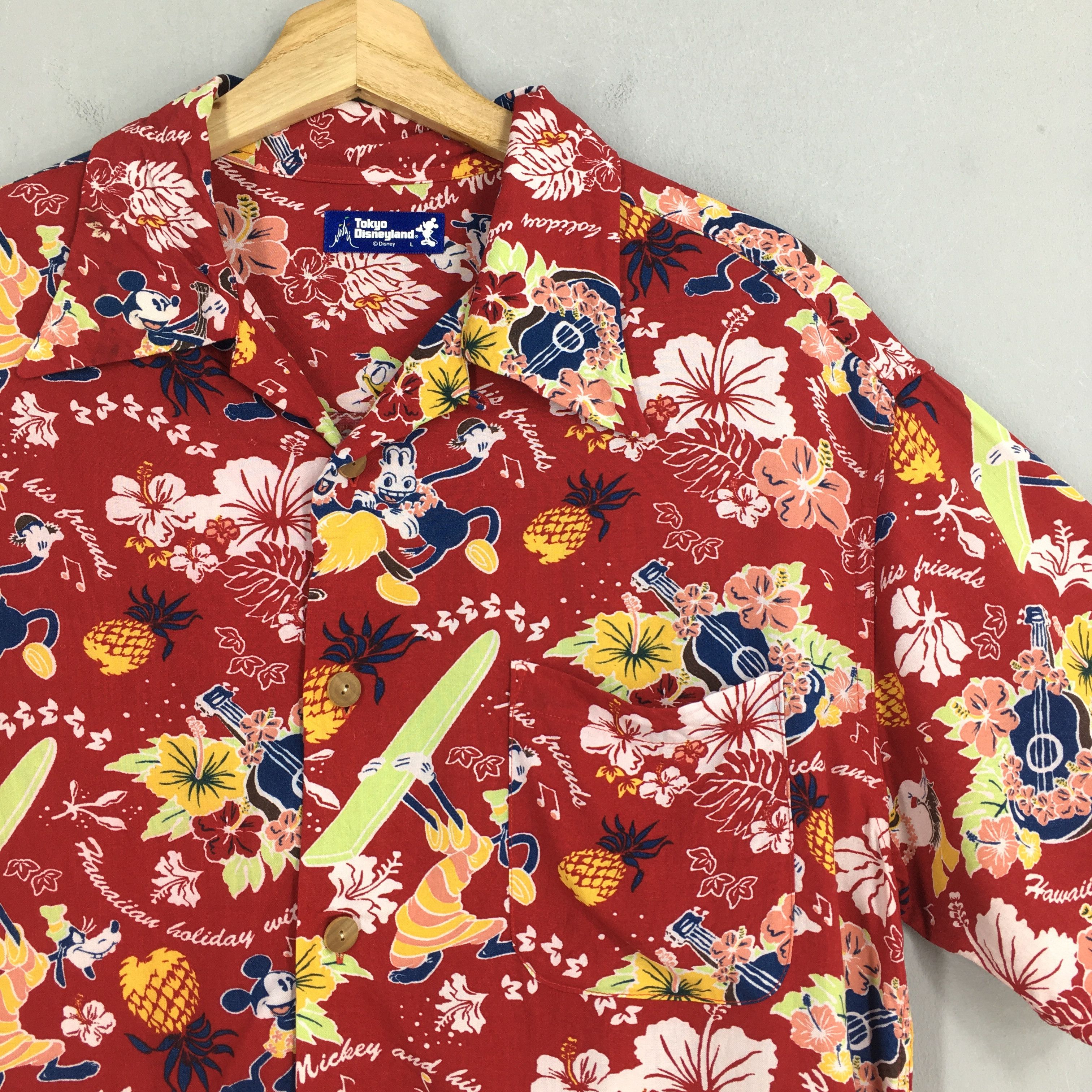 Disney Vintage 90's Hawaiian Mickey Mouse Aloha Tropical Shirt L Size US L / EU 52-54 / 3 - 2 Thumbnail