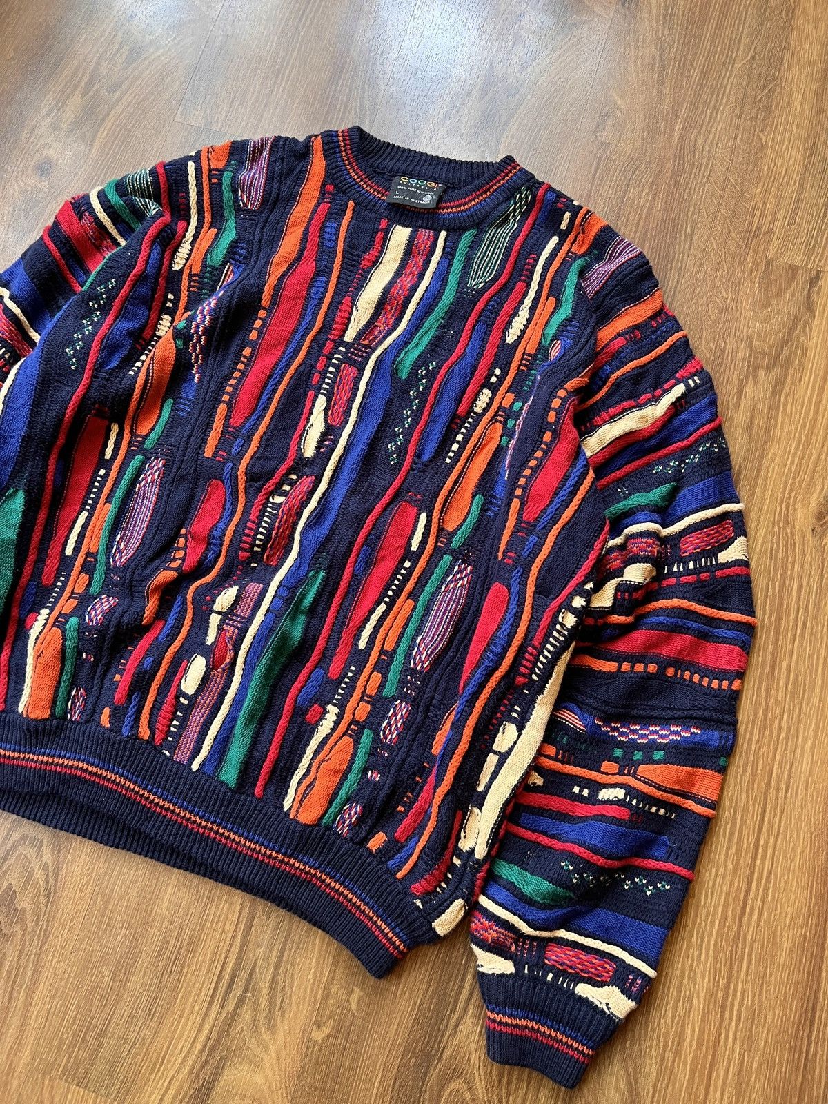 Coogi Rare Coogi 3D Knit / Sweater (Red/Blue/Green/Orange) Size US L / EU 52-54 / 3 - 2 Thumbnail