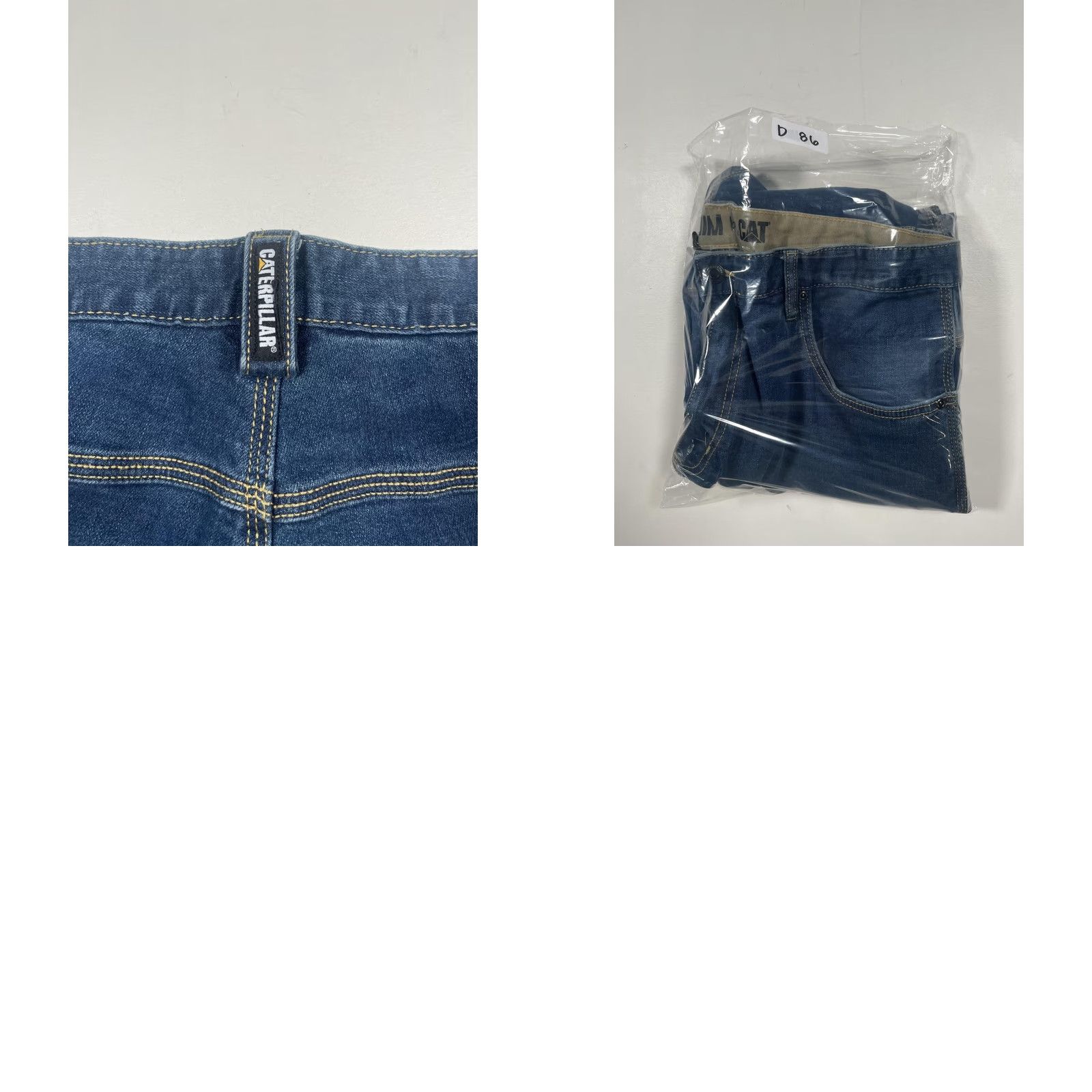 Caterpillar Caterpillar Jeans Mens 40x32 Blue Med Wash Denim Regular Straight Leg Stretch Size US 40 / EU 56 - 8 Thumbnail