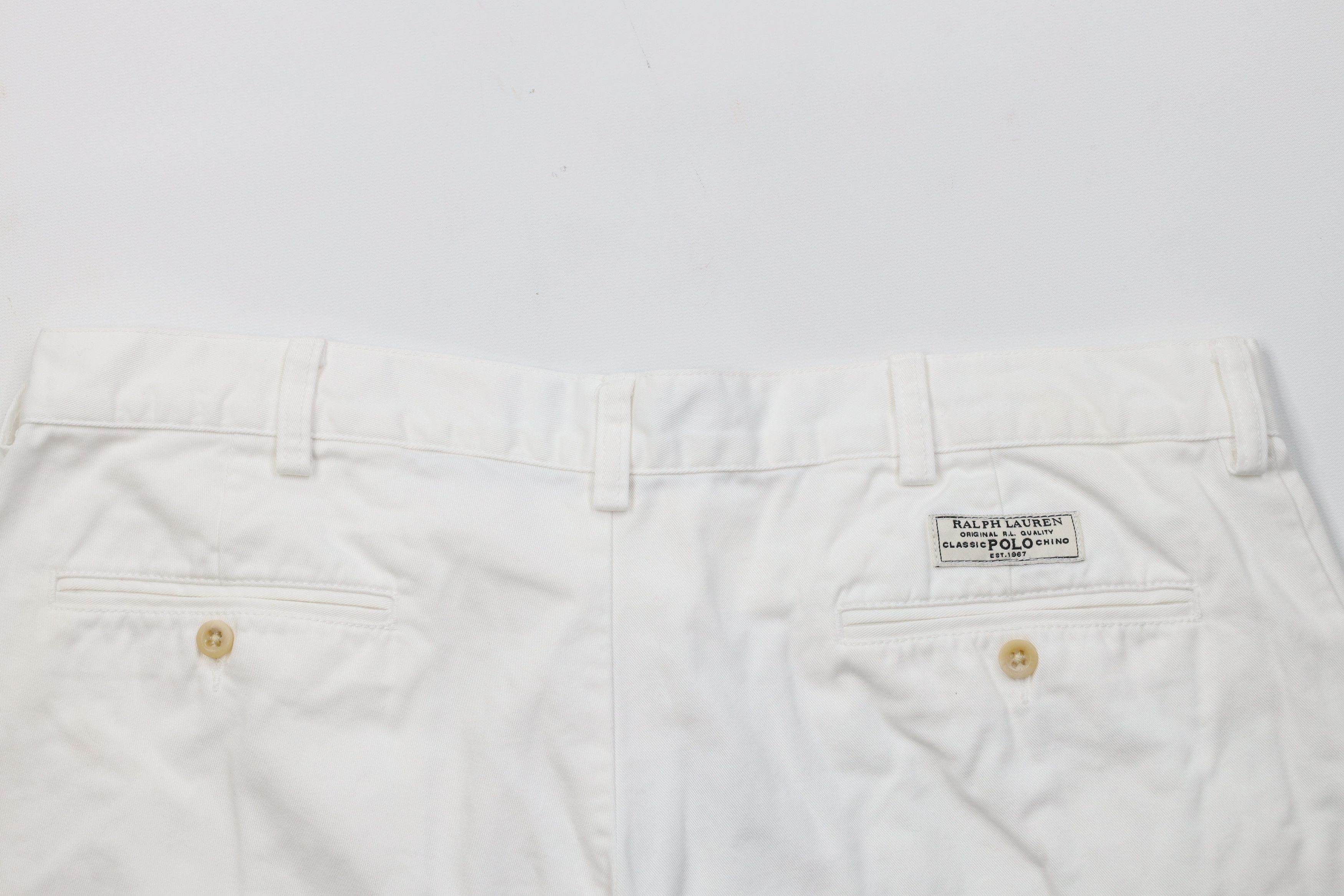 Ralph Lauren Vintage 90s Ralph Lauren Chino Shorts White Cotton Golfing Size US 38 / EU 54 - 9 Thumbnail