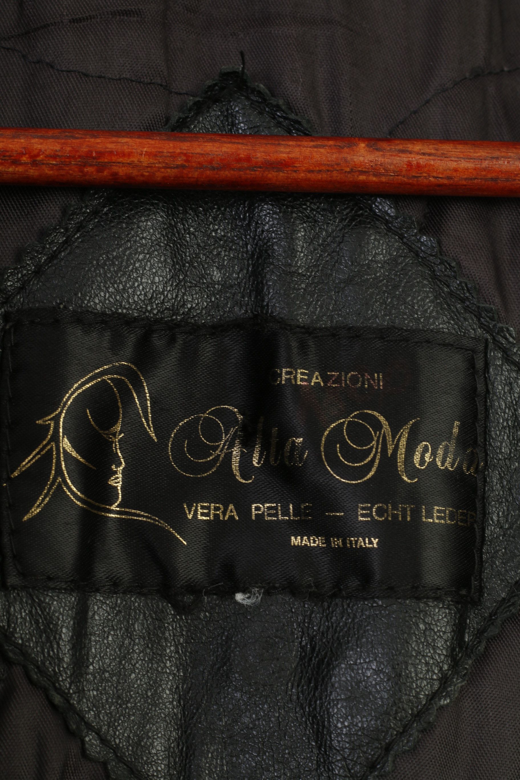 Vintage Alta Moda Women XL Jacket Black Leather 11040 Size XL / US 12-14 / IT 48-50 - 6 Thumbnail