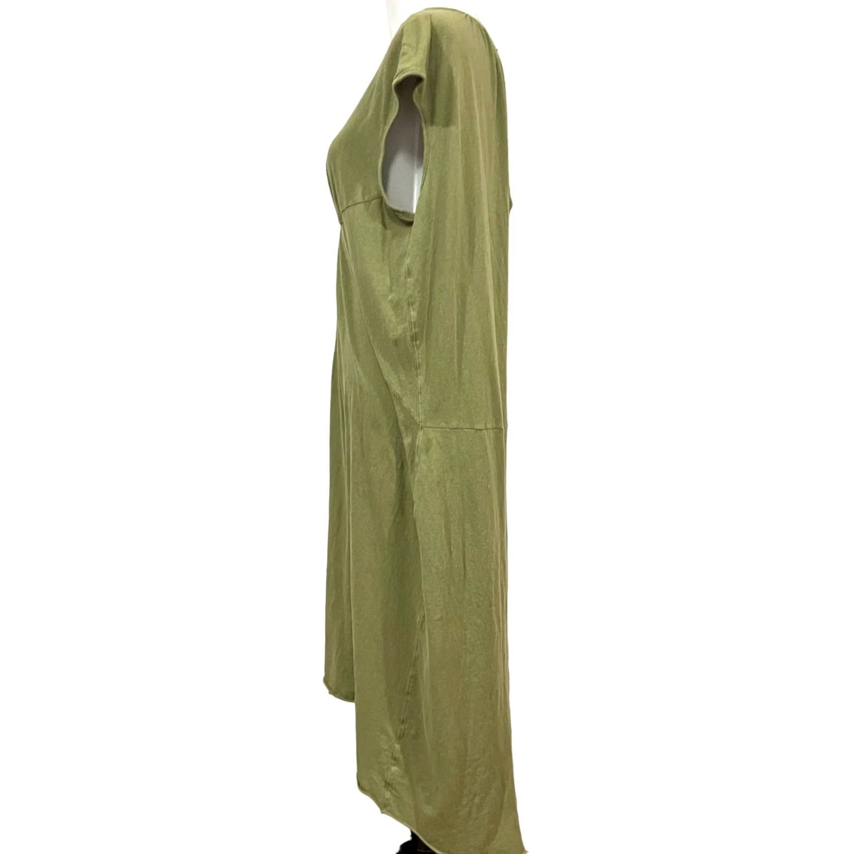 Free People Free People Beach Dress Cover Up Maxi Oversized Olive Green 100% Cotton M Womens Dress Beach Maxi Green Ottoman? Size M / US 6-8 / IT 42-44 - 7 Thumbnail