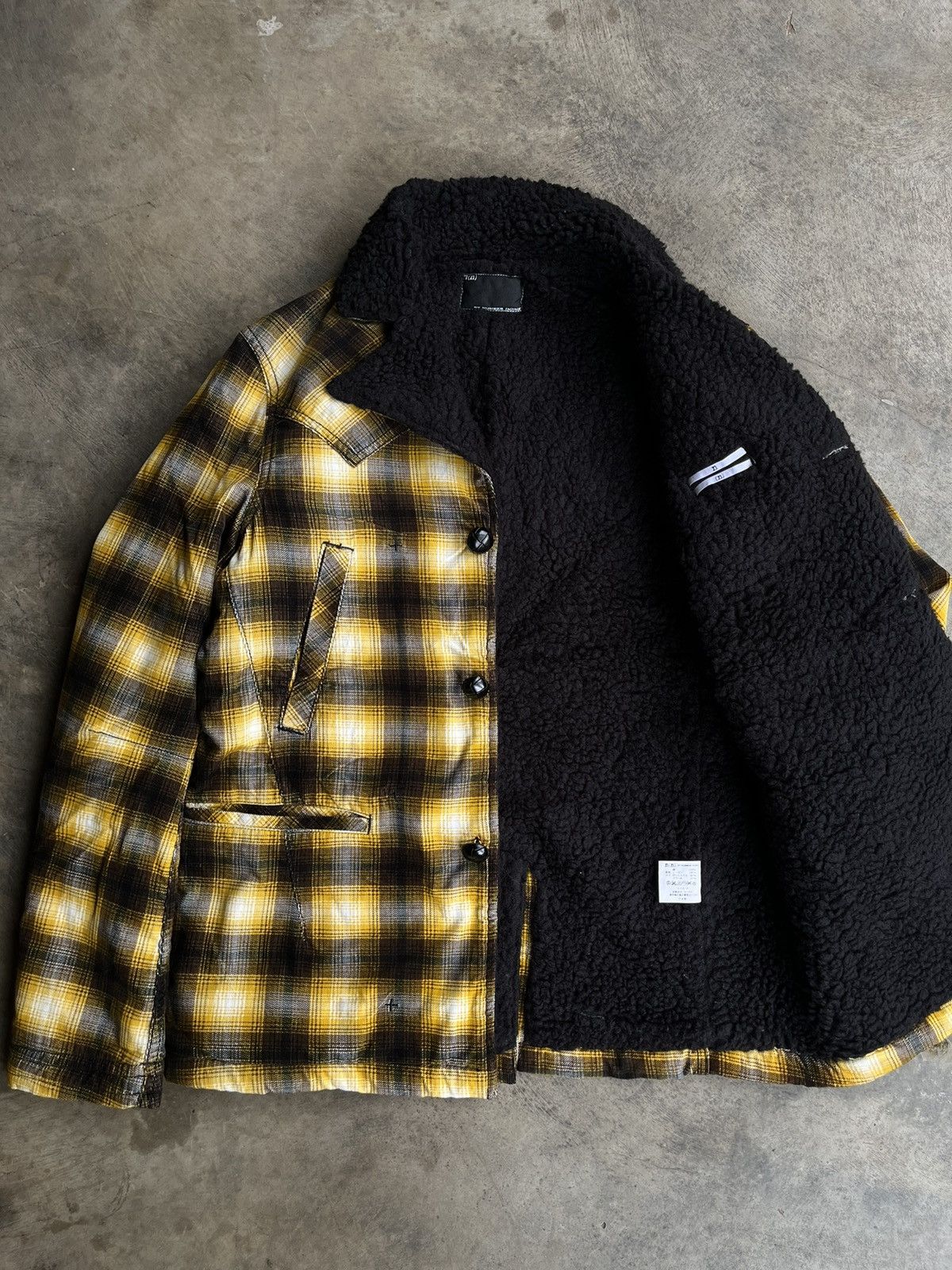 Number (N)ine NUMBER (N)INE FAUX SHEARLING TARTAN BIKERS RAMONES JACKET Size US M / EU 48-50 / 2 - 3 Thumbnail