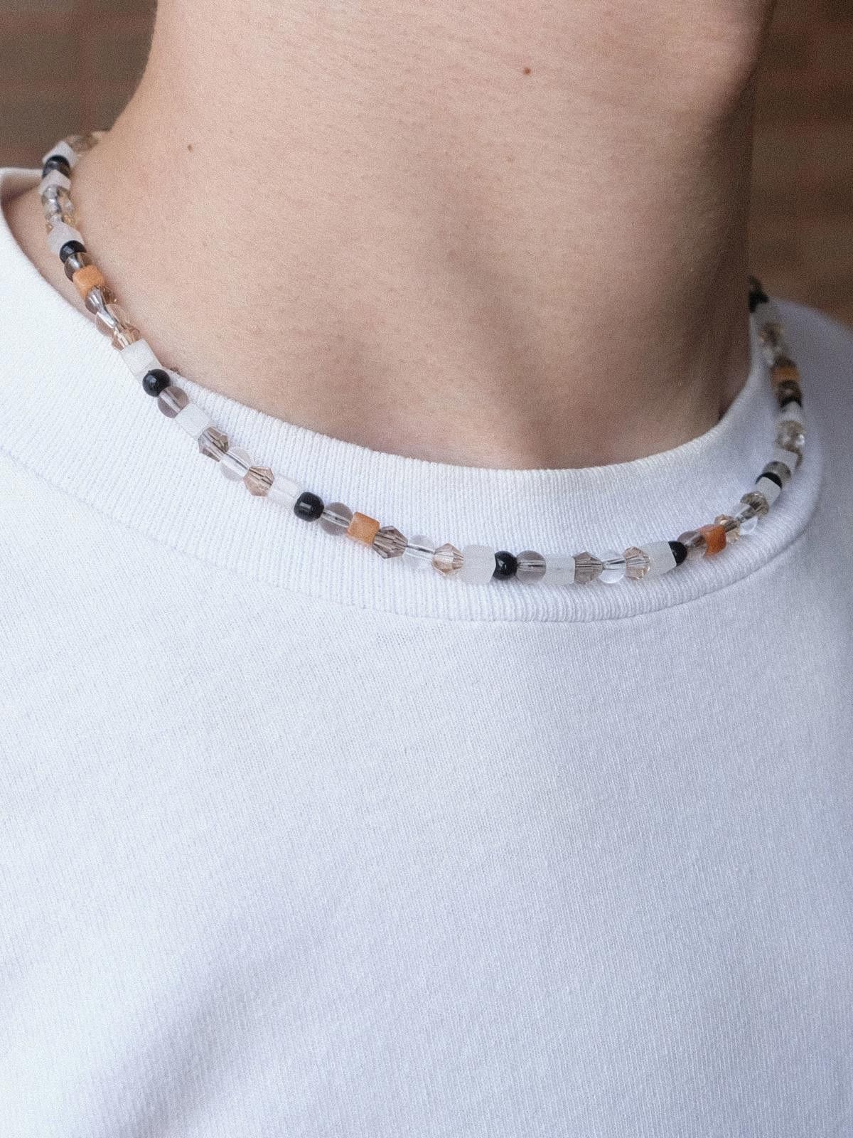 Handmade Chalcedon Glass Beads Handmade Beaded Necklace 16.1in Size ONE SIZE - 2 Thumbnail