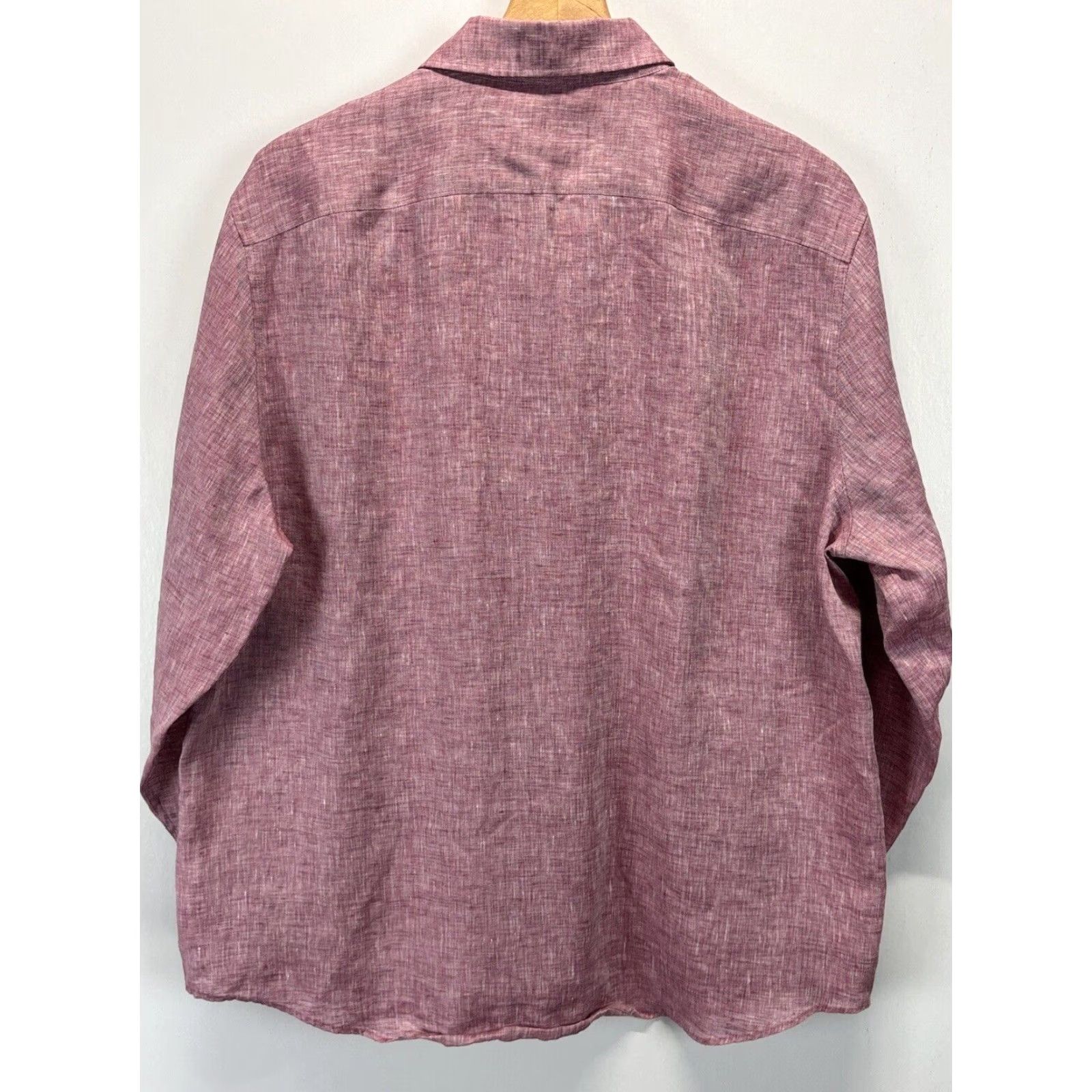 Murano Baird McNutt Murano 100% Linen Shirt XL Button-Down Red Long Sleeve Men Beach Size US XL / EU 56 / 4 - 3 Thumbnail