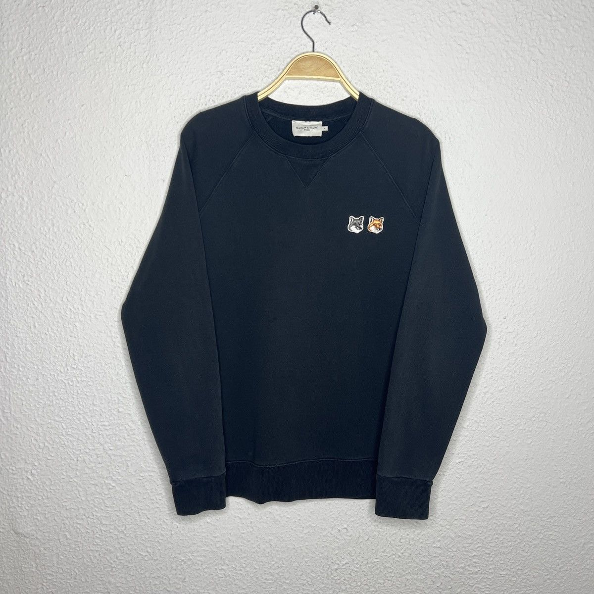 Maison Kitsune MAISON KITSUNE LOGO HEAD FOX SWEATSHIRT CREWNECK BLACK Size US M / EU 48-50 / 2 - 1 Thumbnail