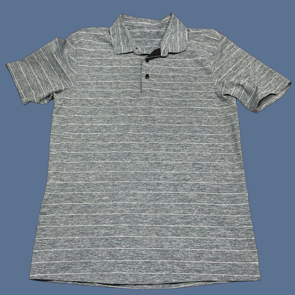 Lululemon VINTAGE Lululemon Blue Stripe Polo Shirt Small Size US S / EU 44-46 / 1 - 1 Thumbnail