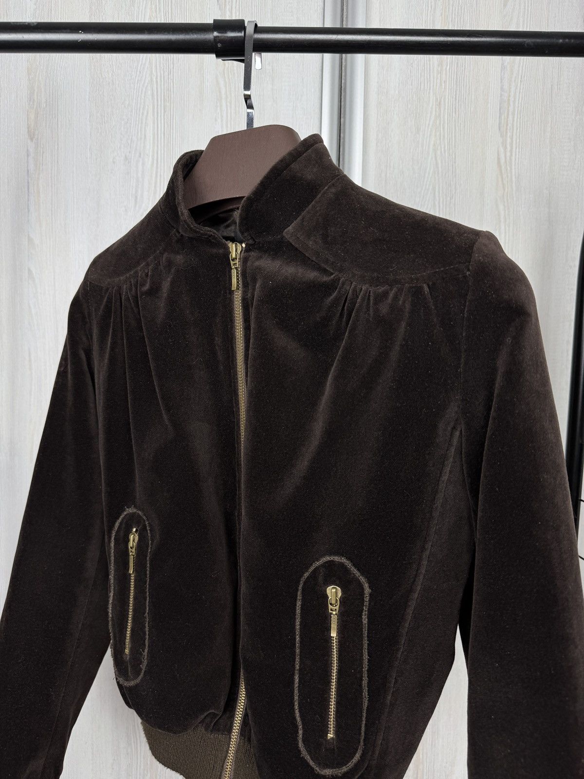 Sandro Sandro vintage made in France velour dandy bomber jacket Size S / US 4 / IT 40 - 4 Thumbnail