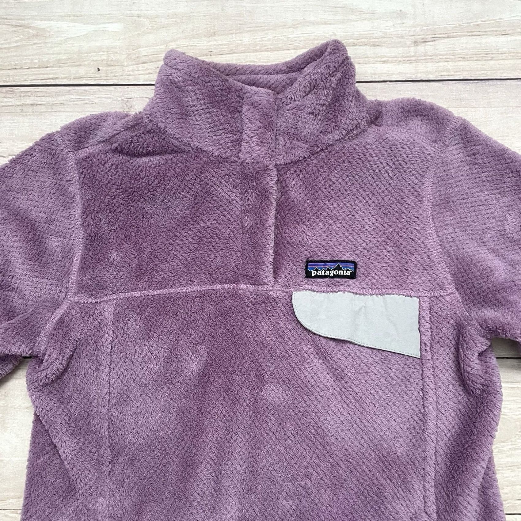 Patagonia VINTAGE Patagonia Re-Tool Jacket Women’s Size S Purple Mid-Length Long Sleeve Casual Travel Fall Winter Spring Size S / US 4 / IT 40 - 2 Thumbnail