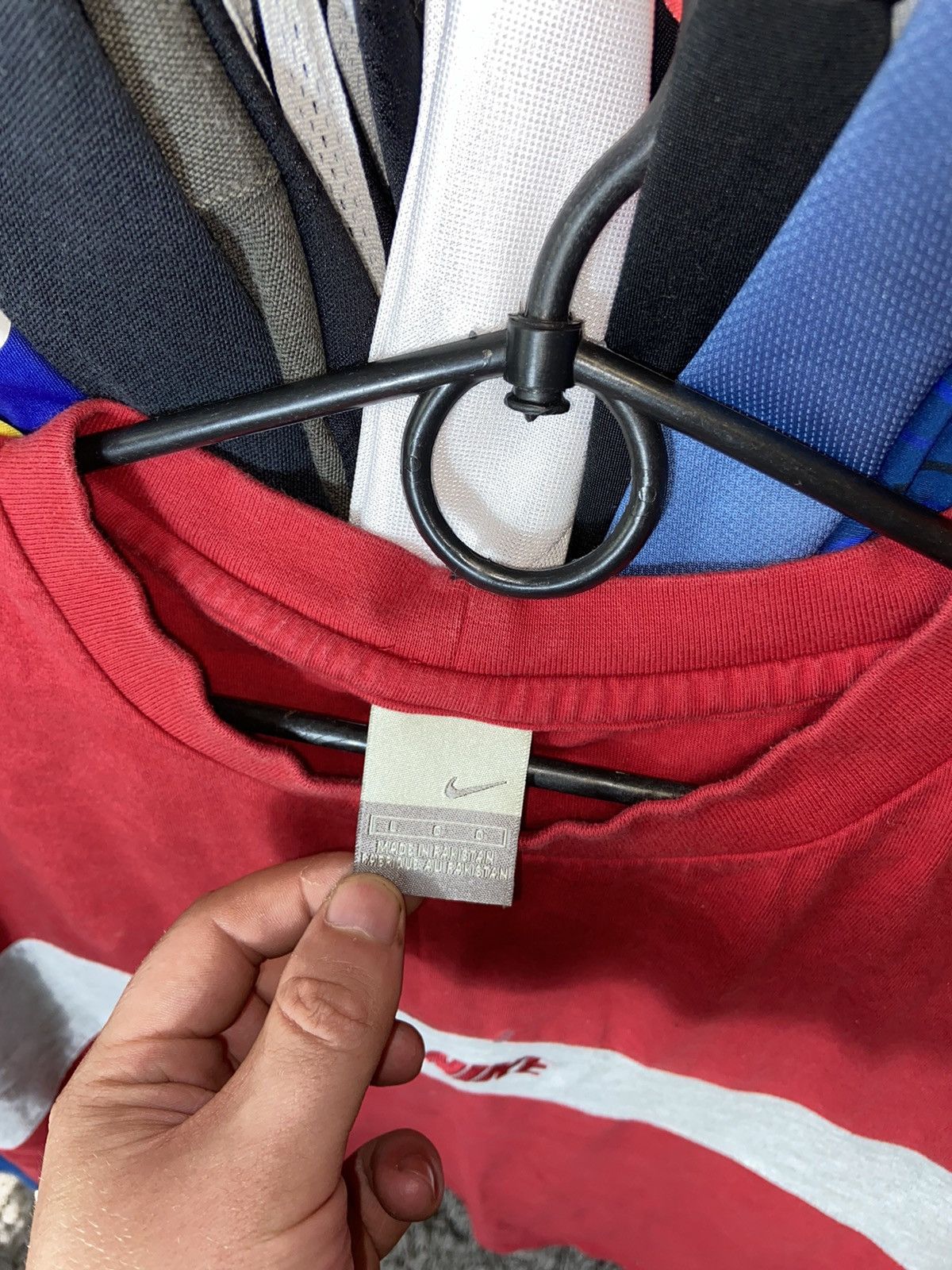 Nike × Vintage NIKE VINTAGE 00s CENTRE LOGO SWOOSH COTTON ADULT SHIRT Size US L / EU 52-54 / 3 - 3 Thumbnail