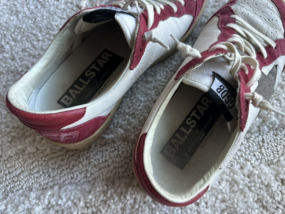 Golden Goose Golden Goose Ball Star Sneaker Red/White Leather sz 40 worn Size US 10 / IT 40 - 3 Thumbnail