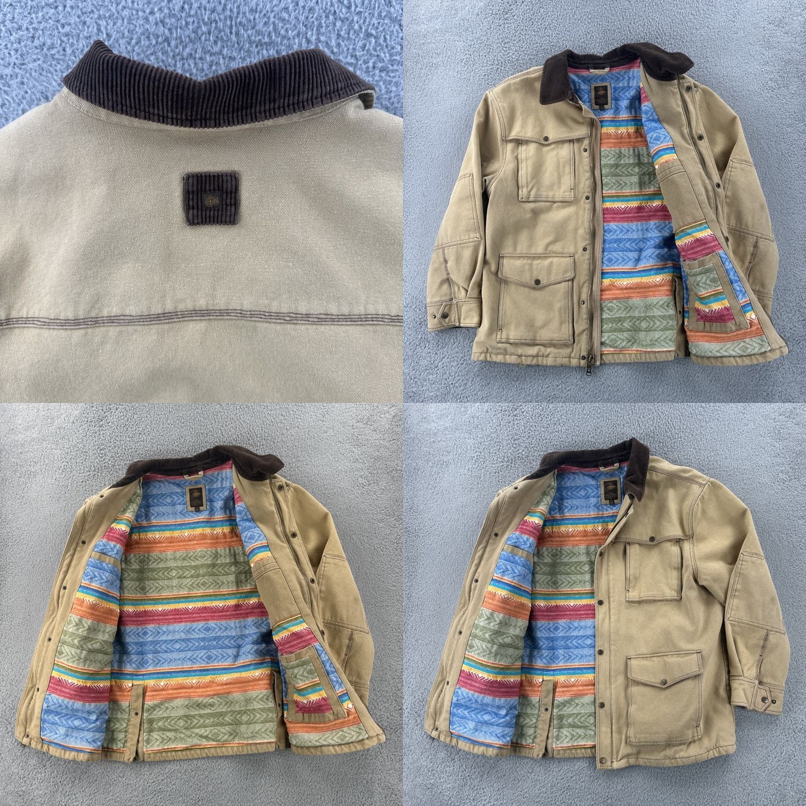 The Territory Ahead VINTAGE Territory Ahead Coat Aztec Chore Button Up Lined Cotton XL Men Brown Jacket Size US XL / EU 56 / 4 - 11 Thumbnail