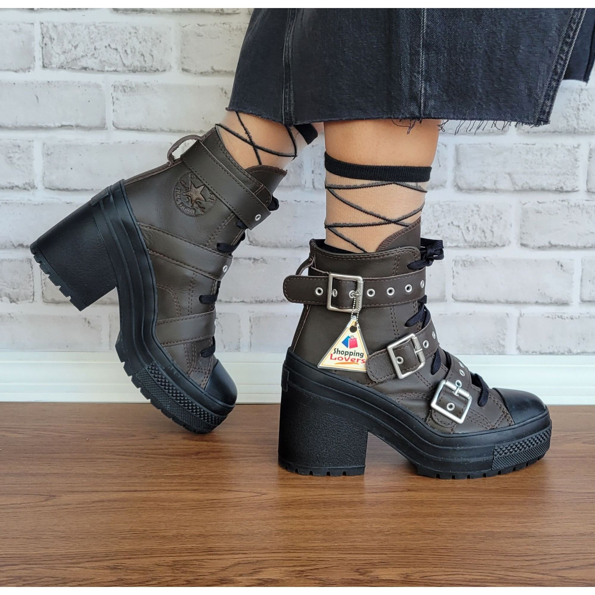 Converse ❤️Converse Chuck 70 De Luxe Heel Leather Buckles Womens Boot Size US 7 / IT 37 - 2 Thumbnail