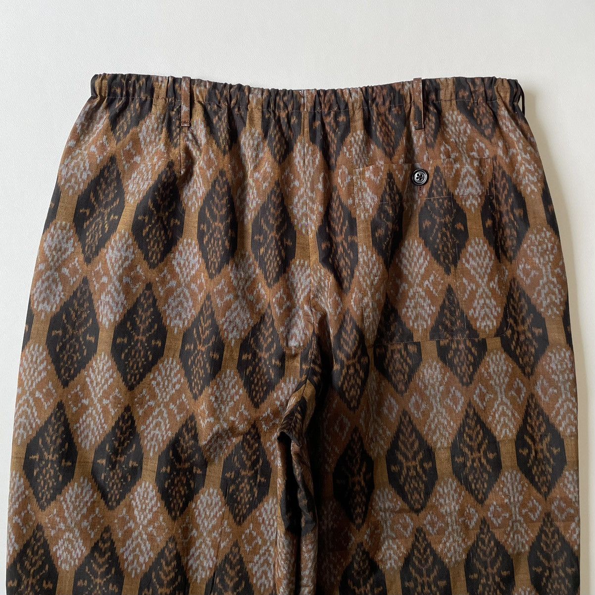 Dries Van Noten IKAT Weave Silk Mix Wide Leg Pants Size US 36 / EU 52 - 13 Thumbnail