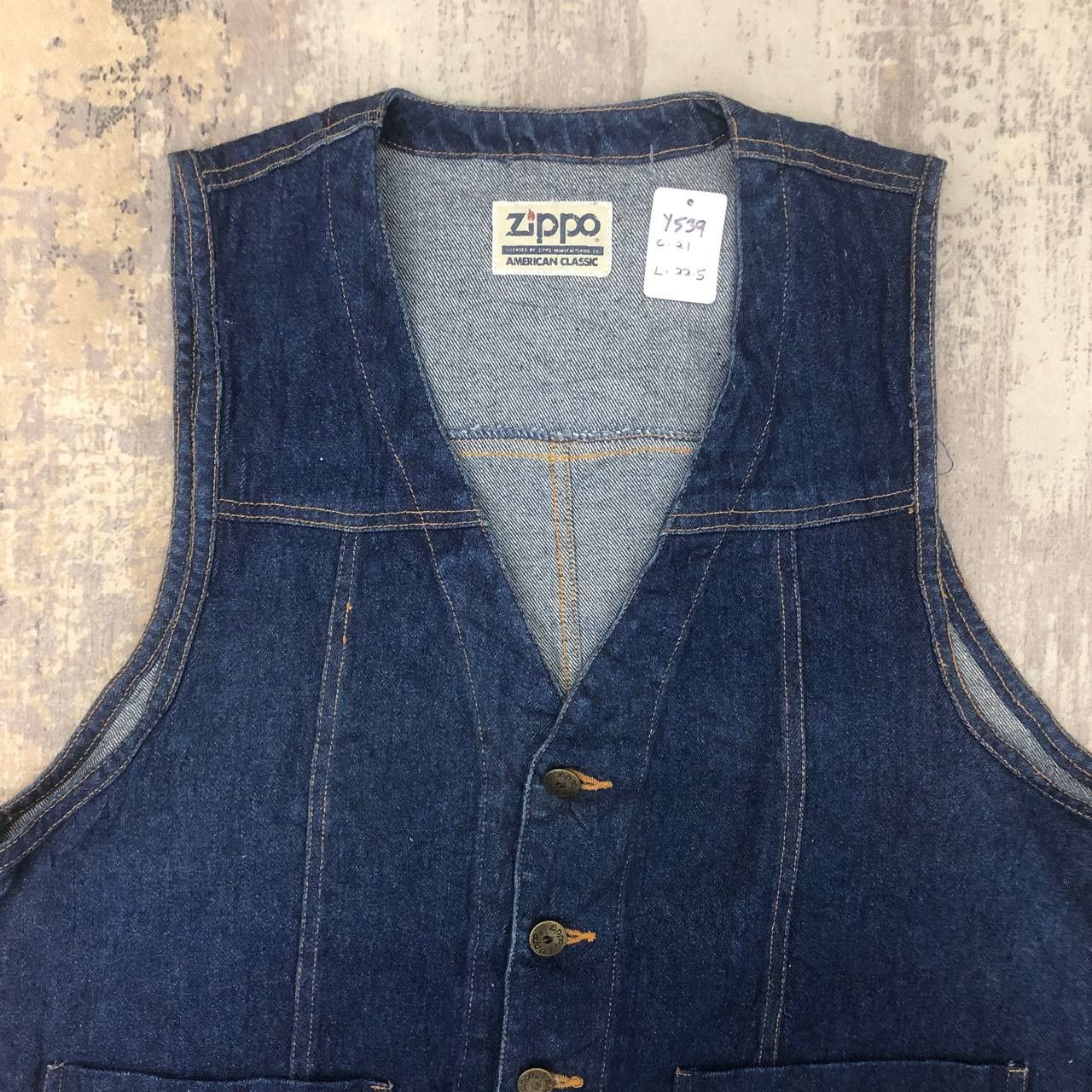 Vintage × Zippo Y539 AMERICAN CLASSIC ZIPPO DENIM VESTS Size US M / EU 48-50 / 2 - 4 Thumbnail