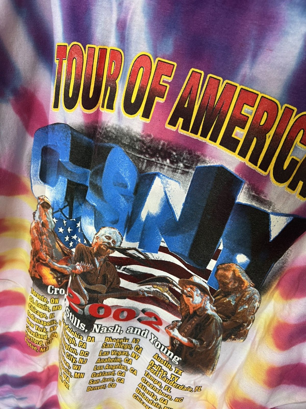 Band Tees vintage early 00s still nash & young shirt Csny tour tie dye Size US XL / EU 56 / 4 - 4 Thumbnail