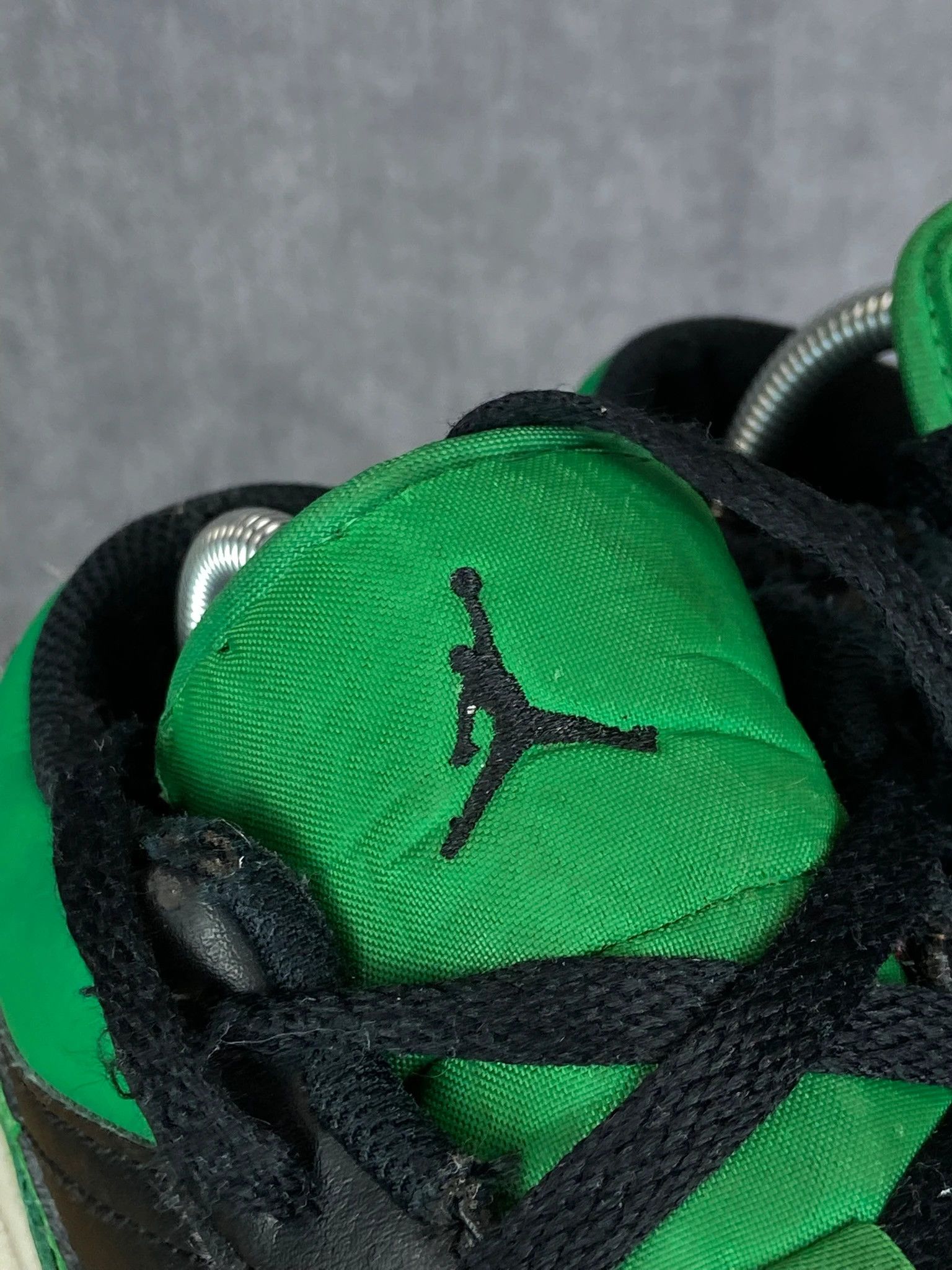 Nike Air Jordan 1 Low Black Green Sneakers 38.5 Size US 5.5 / EU 38 - 7 Thumbnail