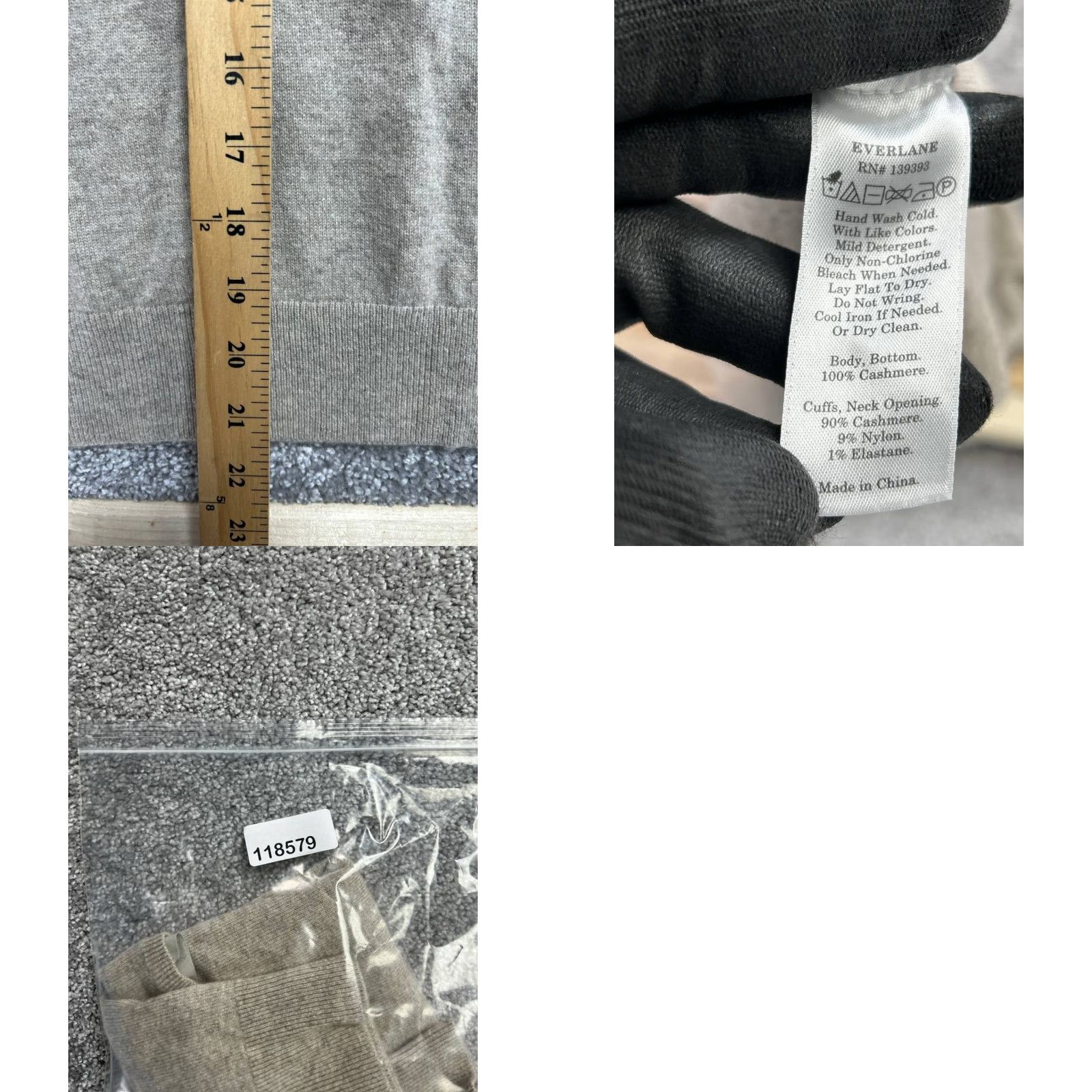 Everlane Everlane The Classic Sweater Womens XXS Beige Cashmere Knit Ribbed Hem Crew Neck Pullover Knit Shirt Mens? Size XXS / US 00 / IT 34 - 8 Thumbnail