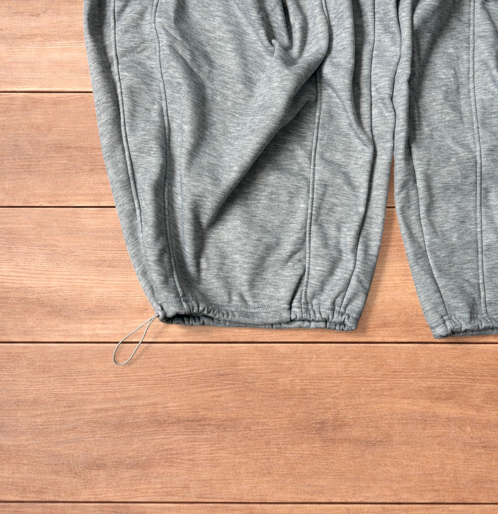 Japanese Brand Super baggy wide leg Korean joggers in marl grey. Size US 36 / EU 52 - 4 Thumbnail