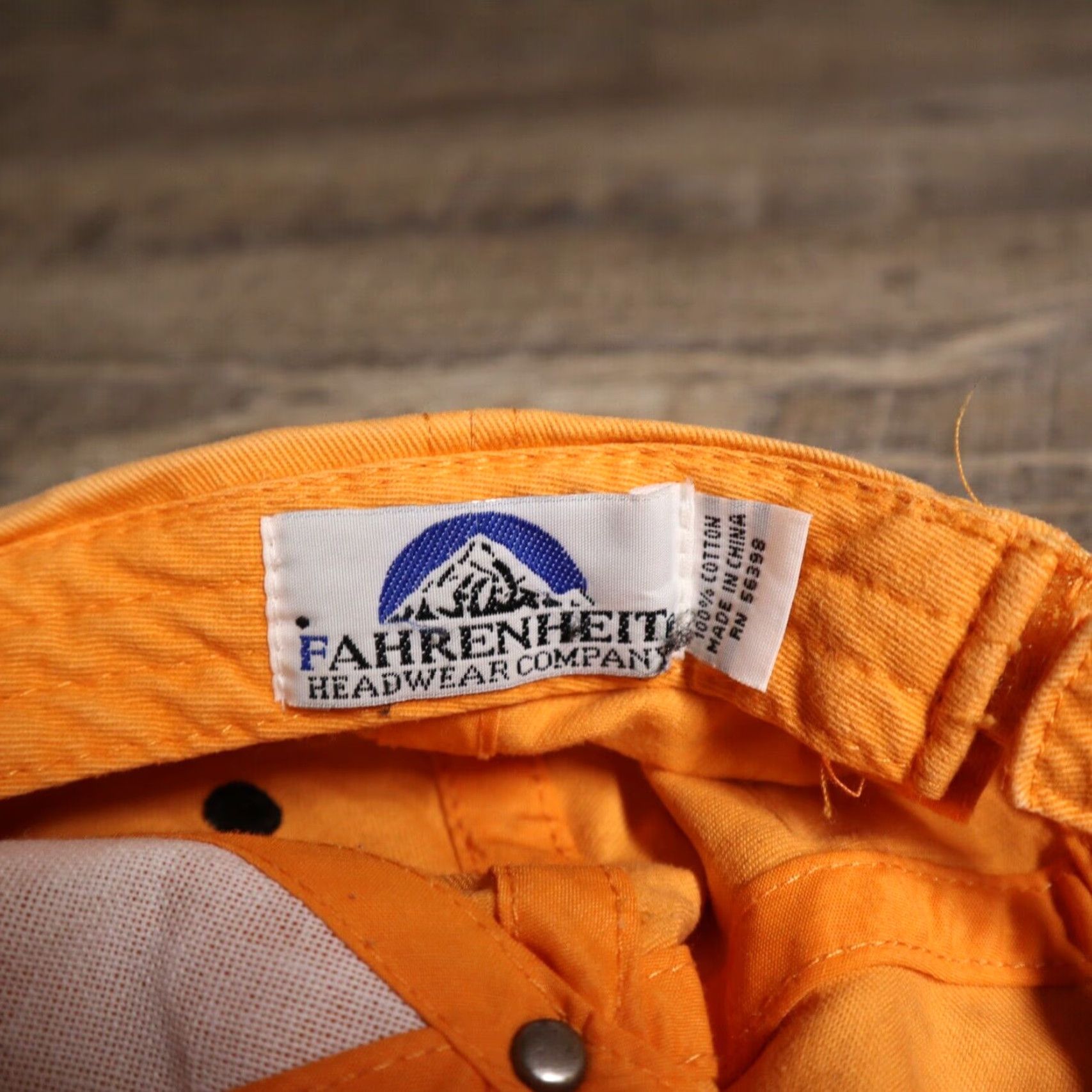 Vintage JACKSONVILLE Florida Orange Adjustable Adult Baseball Cap Hat Mens Baseball Cap Orange Beach Theme Velcro Strap Fahrenheit headwear company Adjustable Size ONE SIZE - 8 Thumbnail