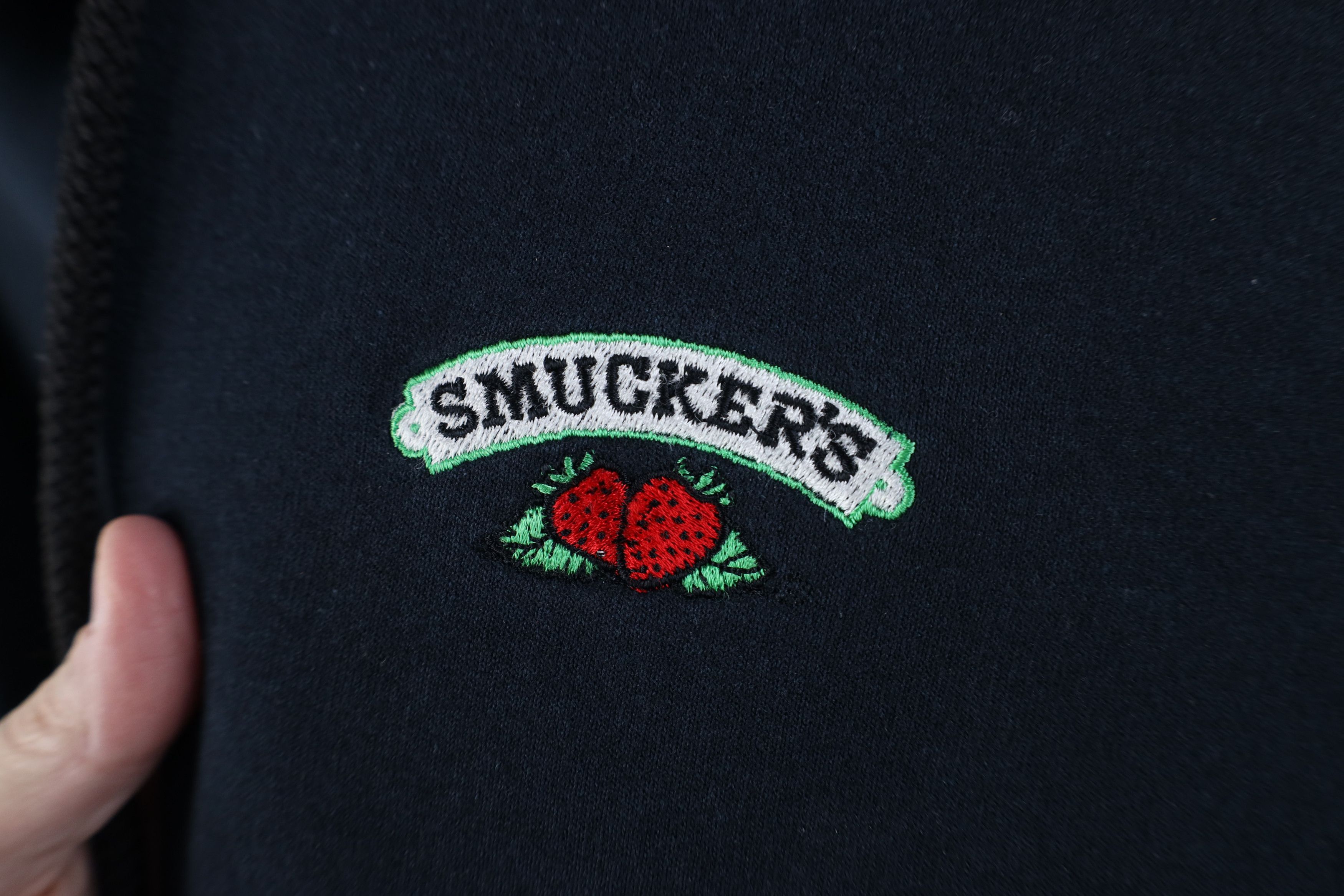 Vintage Vintage 90s Y2K Spell Out Smuckers Jelly Jam Full Zip Hoodie Size US L / EU 52-54 / 3 - 4 Thumbnail